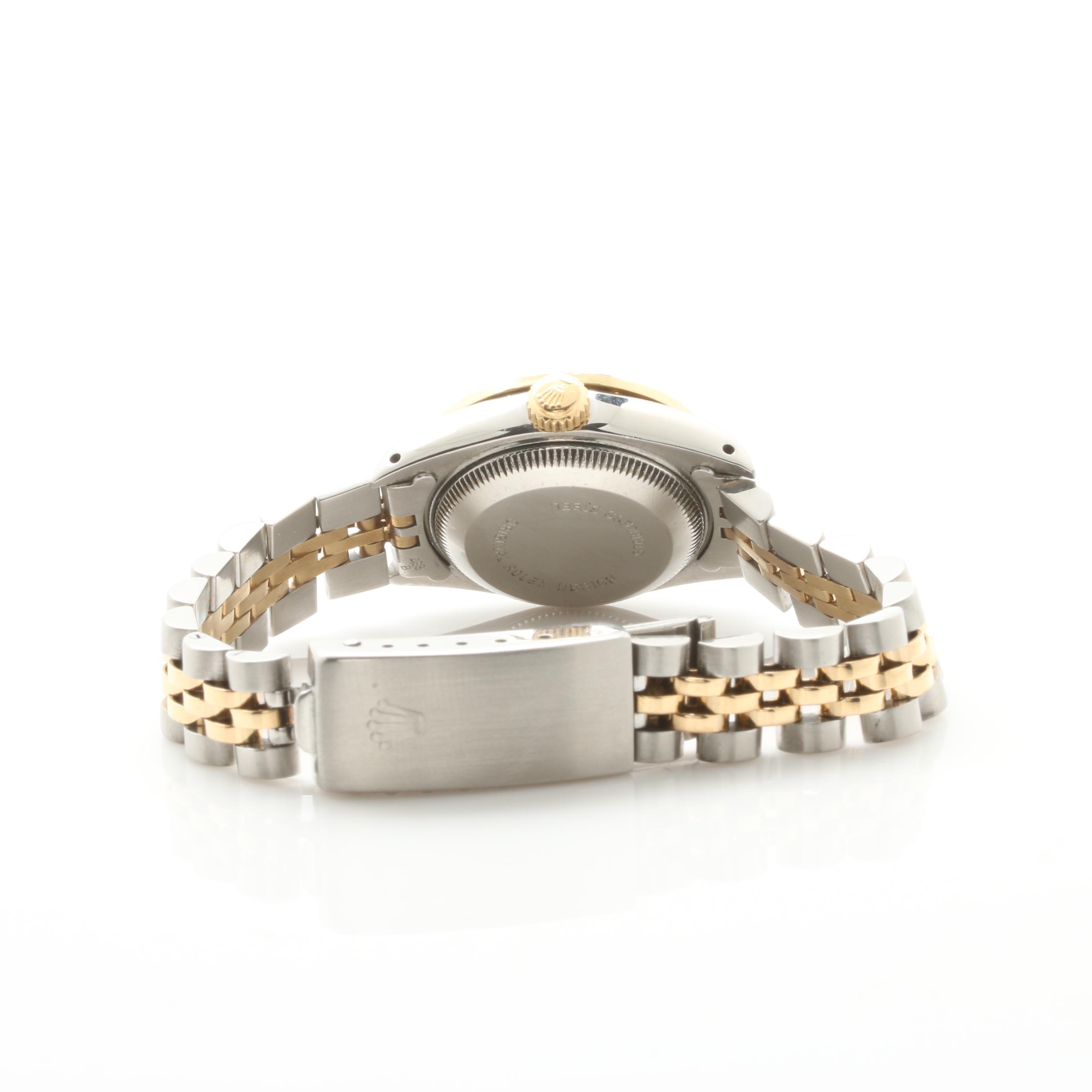 Rolex Datejust 18K Yellow Gold/SS Diamond and Mother of Pearl Dial Watch