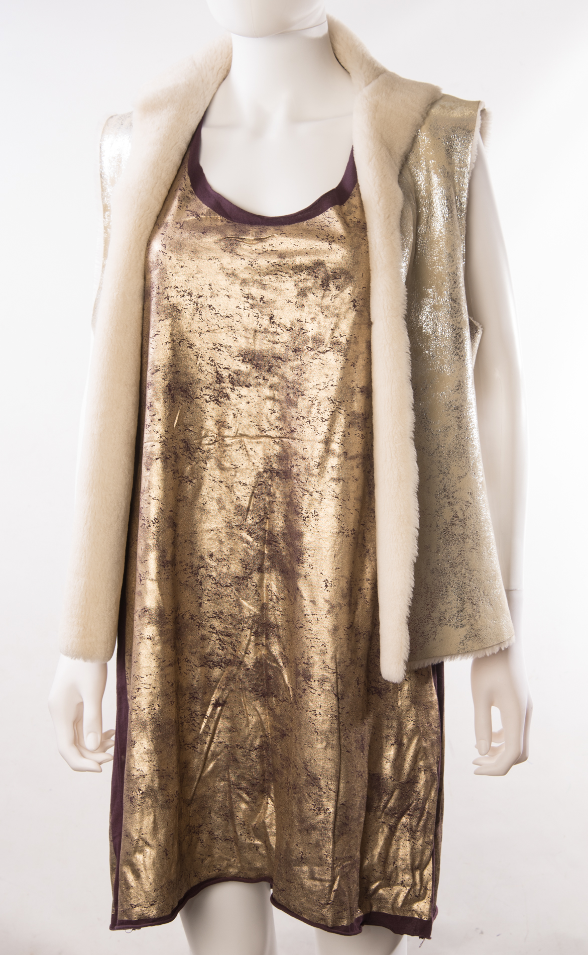 Tory Burch Bodycon Dress and Leather Vest