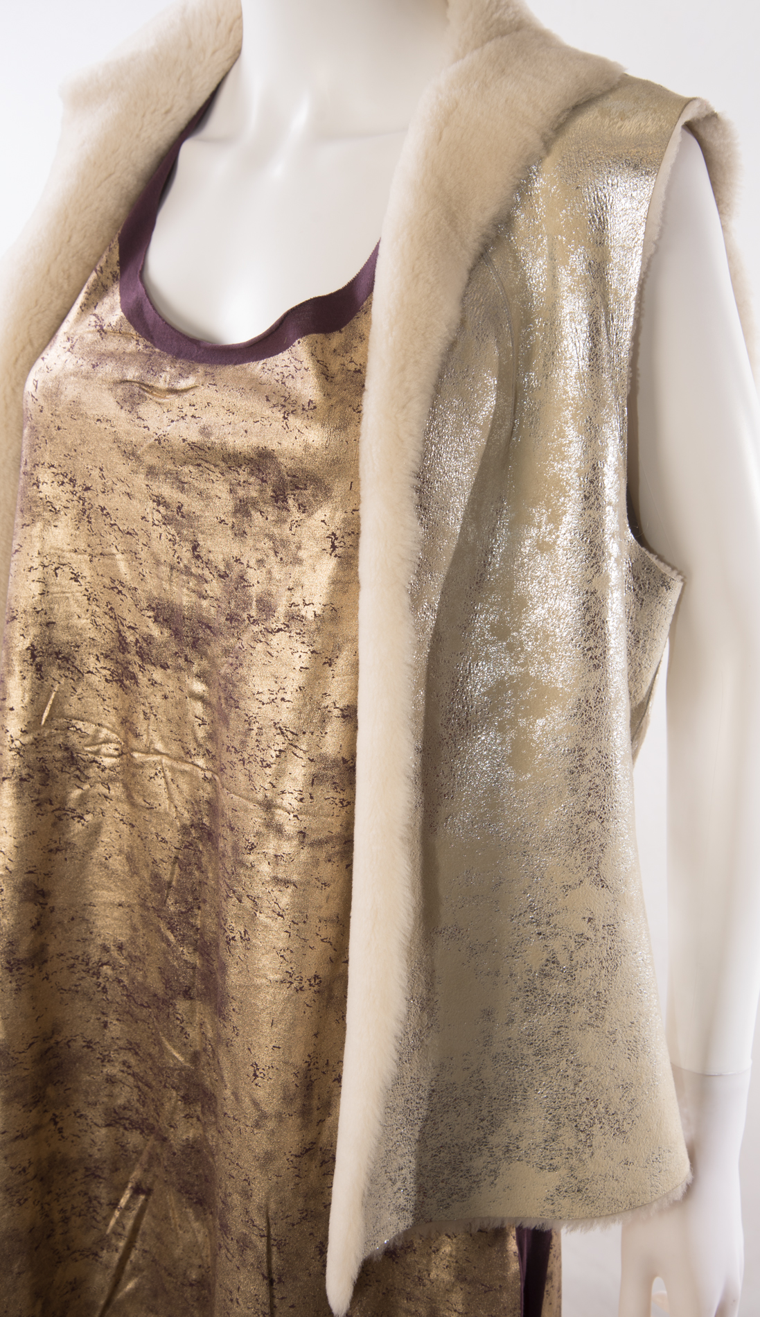 Tory Burch Bodycon Dress and Leather Vest