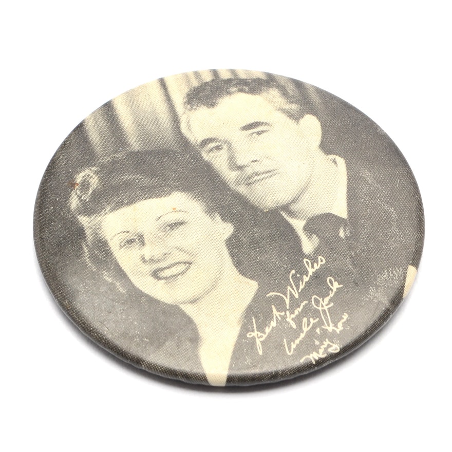 1930s-1940s "Uncle Jack and Mary" Lou" Pocket Mirror