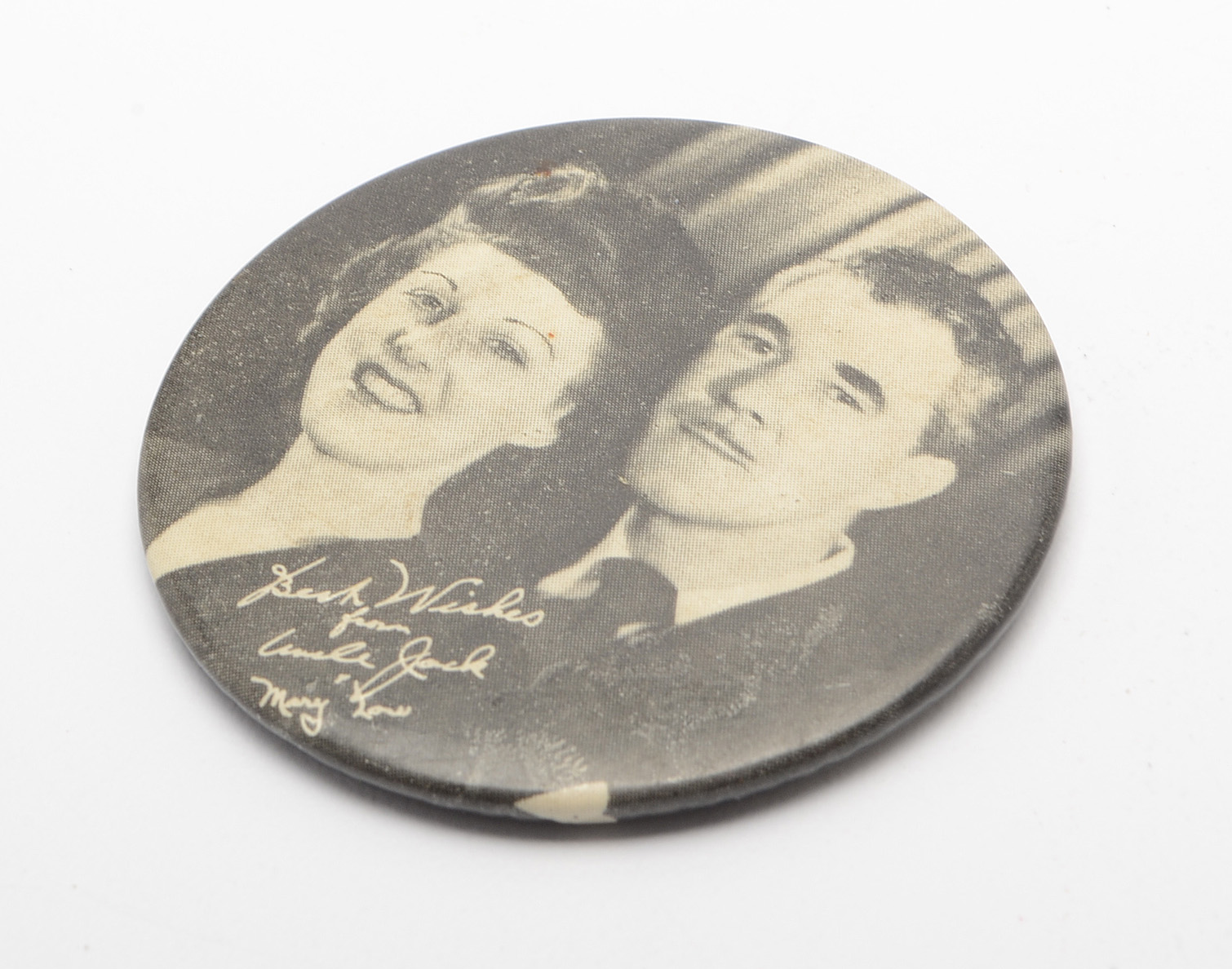 1930s-1940s "Uncle Jack and Mary" Lou" Pocket Mirror