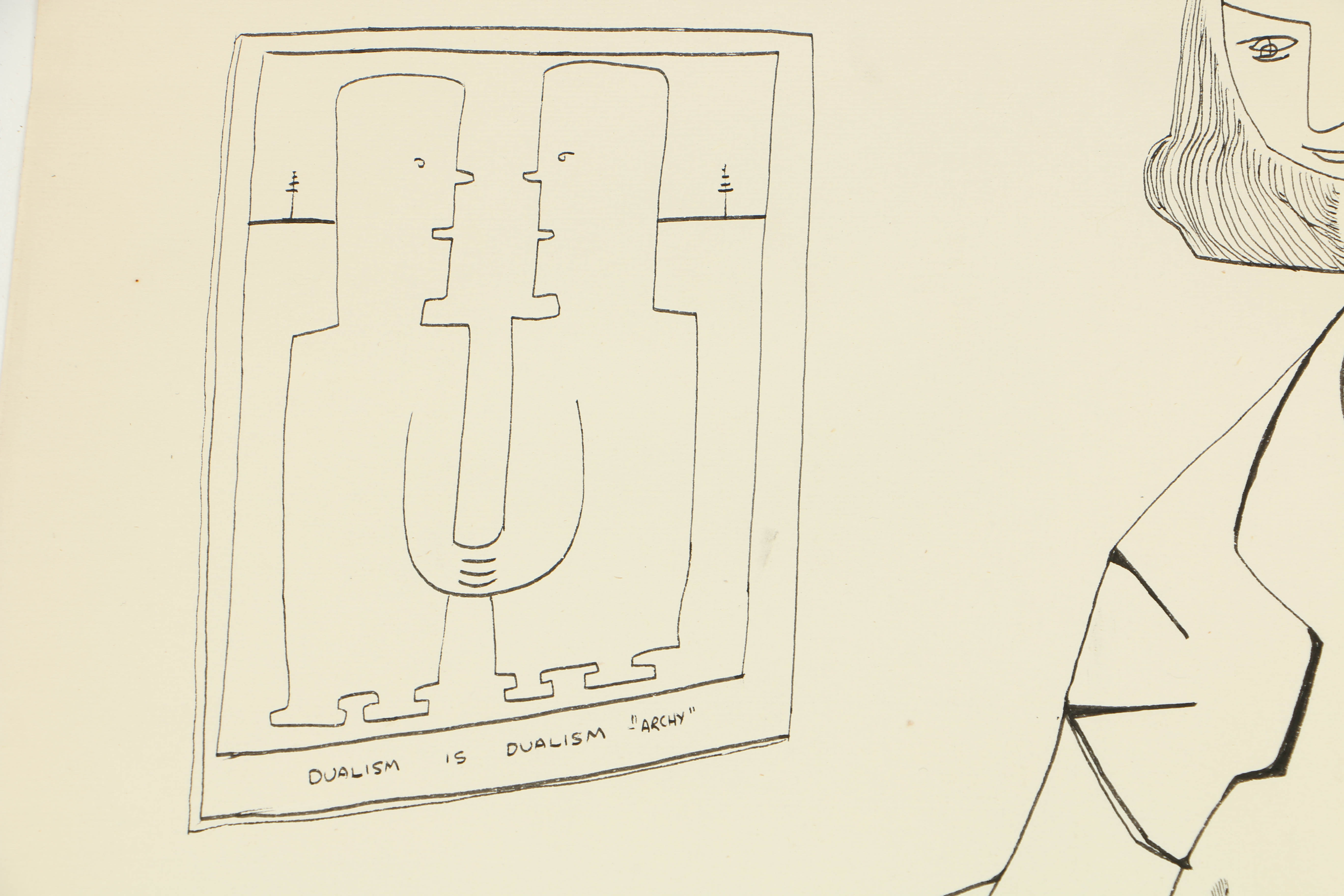 W. Glen Davis Ink Drawing on Paper