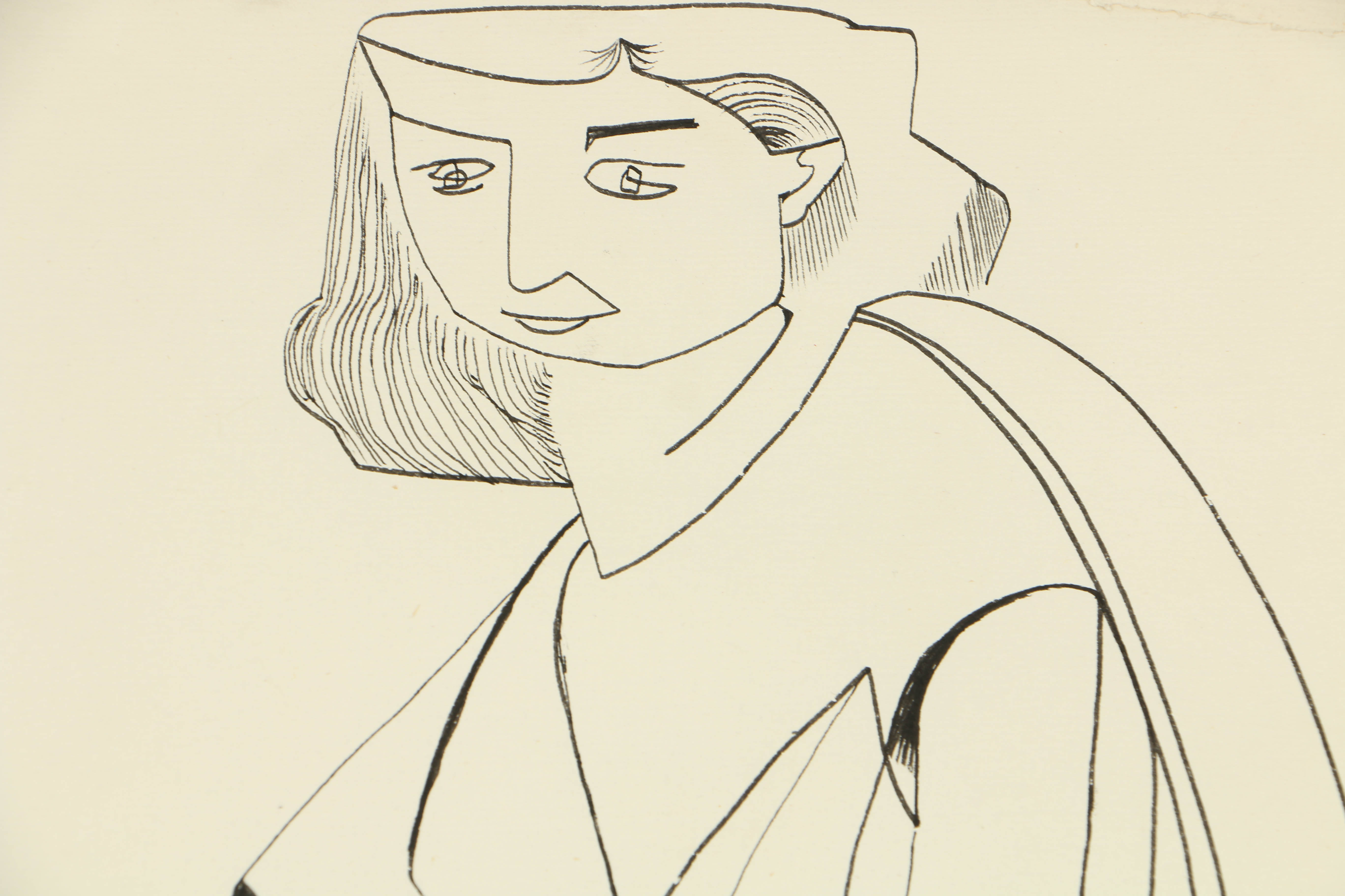 W. Glen Davis Ink Drawing on Paper