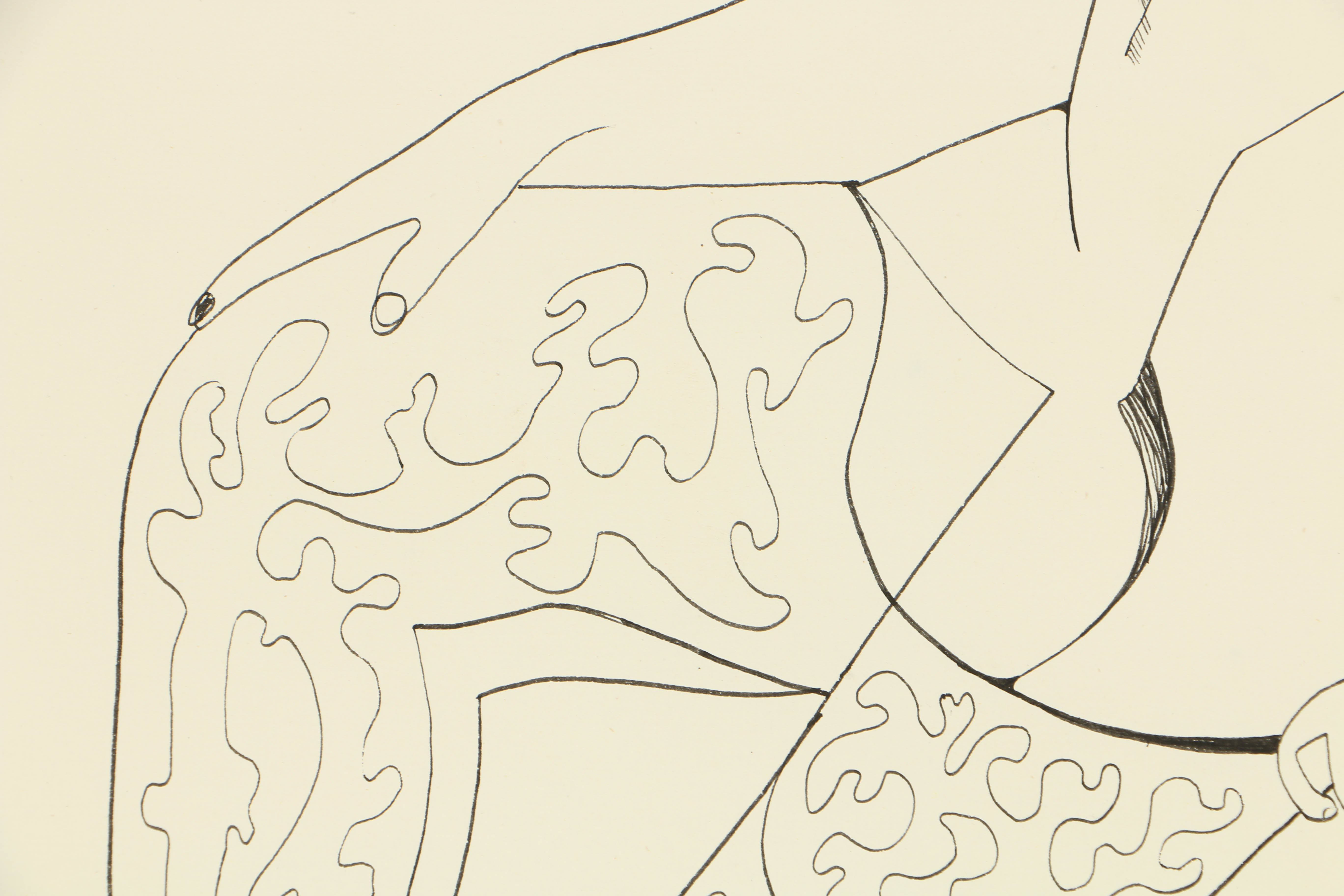 W. Glen Davis Ink Drawing on Paper