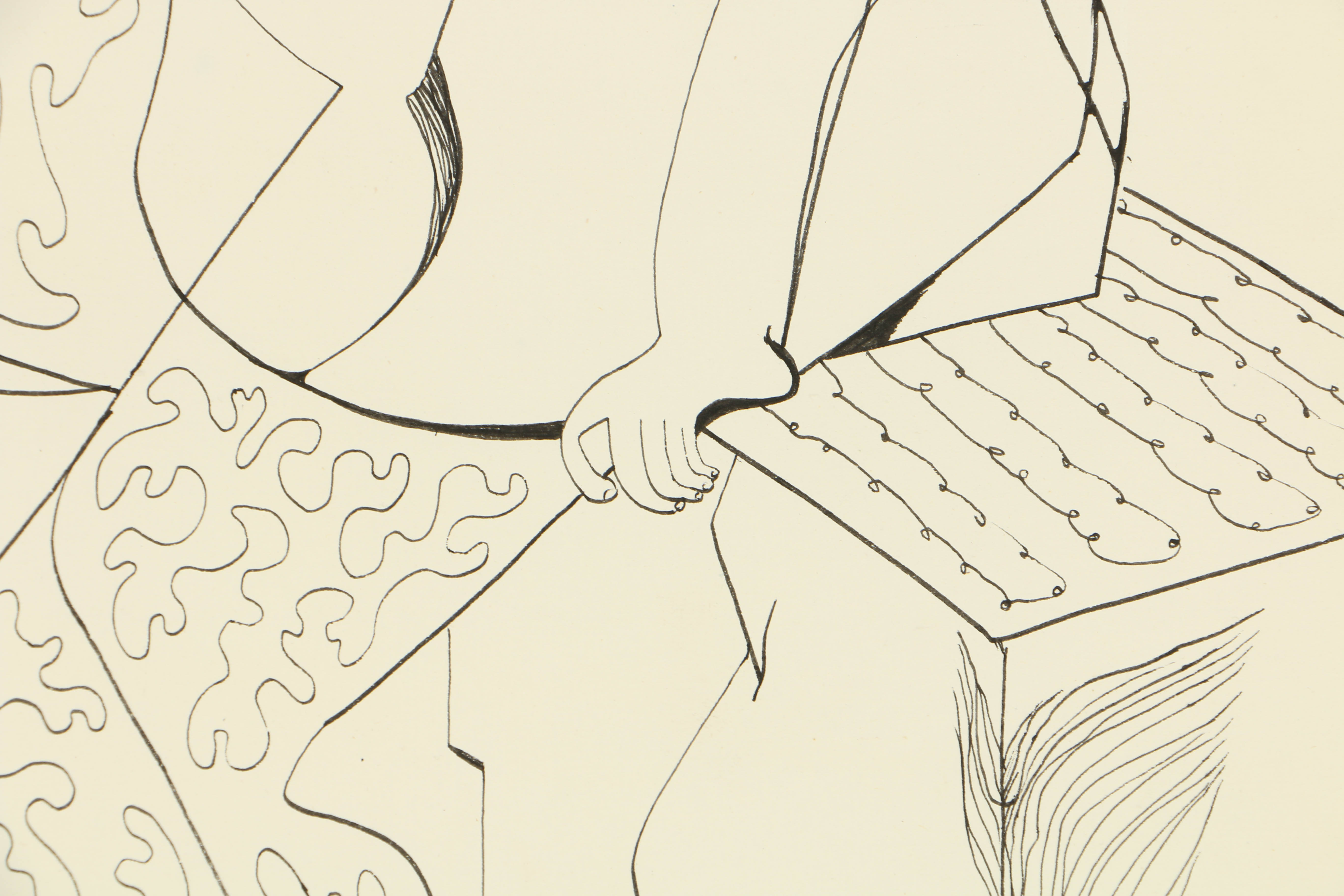 W. Glen Davis Ink Drawing on Paper