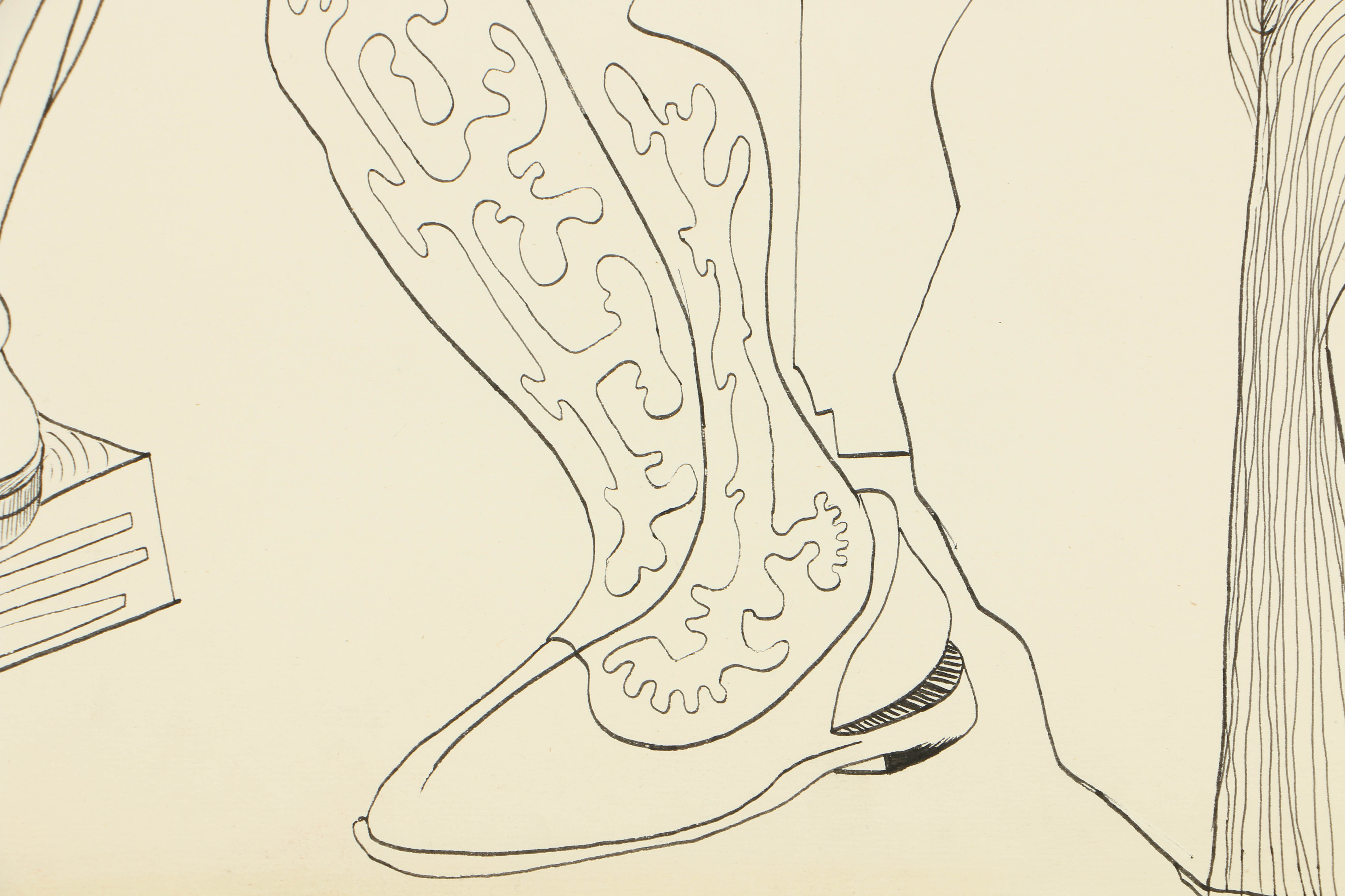 W. Glen Davis Ink Drawing on Paper