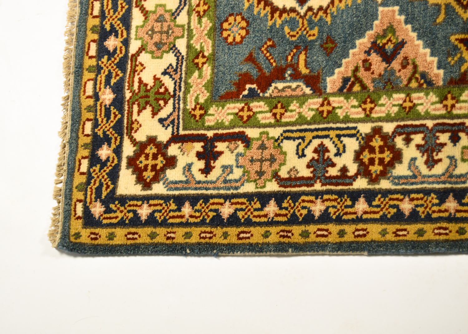 Hand-Knotted Pakistani-Caucasian Area Rug