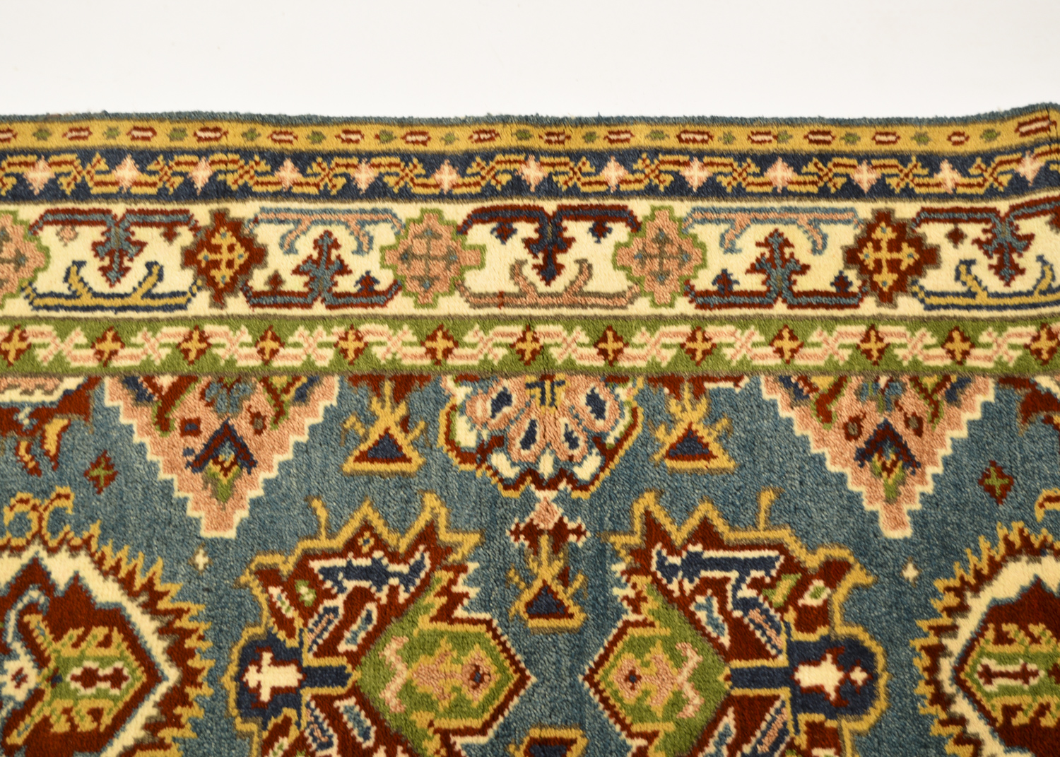 Hand-Knotted Pakistani-Caucasian Area Rug