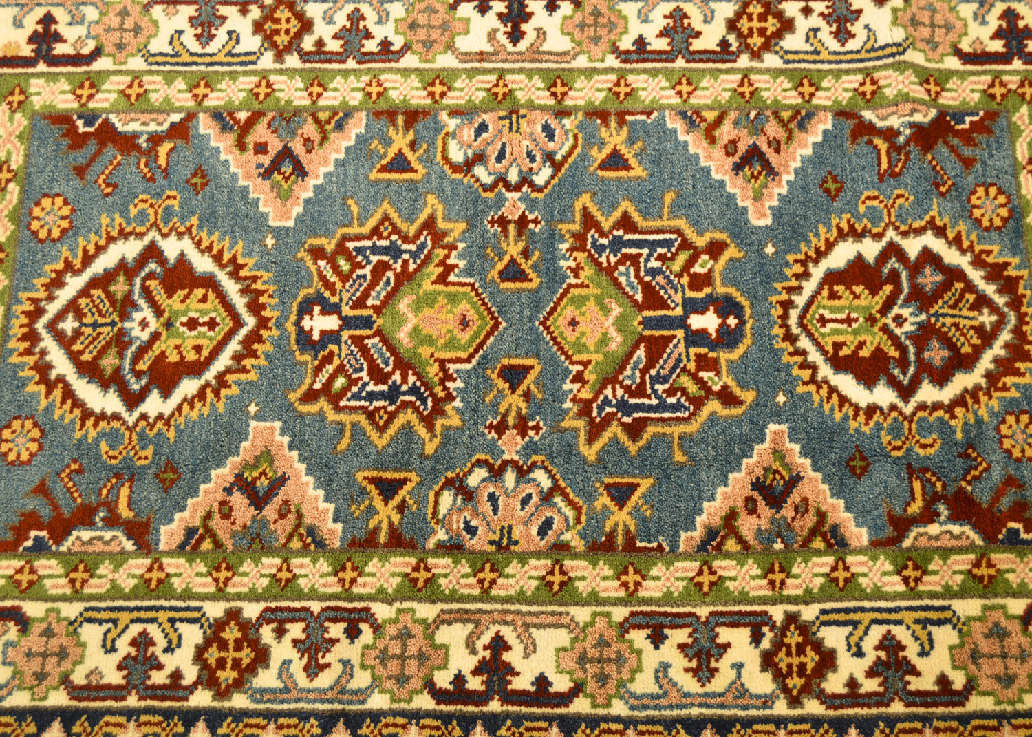 Hand-Knotted Pakistani-Caucasian Area Rug