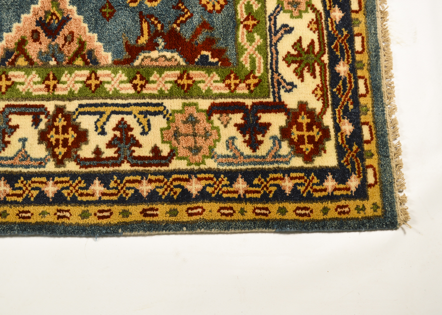 Hand-Knotted Pakistani-Caucasian Area Rug
