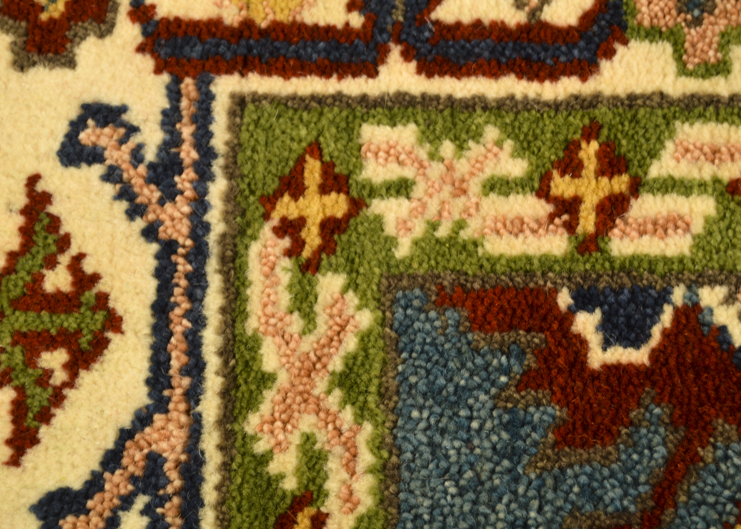 Hand-Knotted Pakistani-Caucasian Area Rug