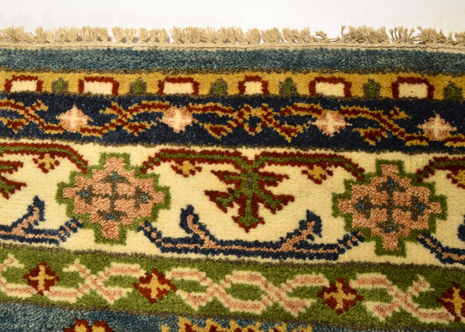 Hand-Knotted Pakistani-Caucasian Area Rug