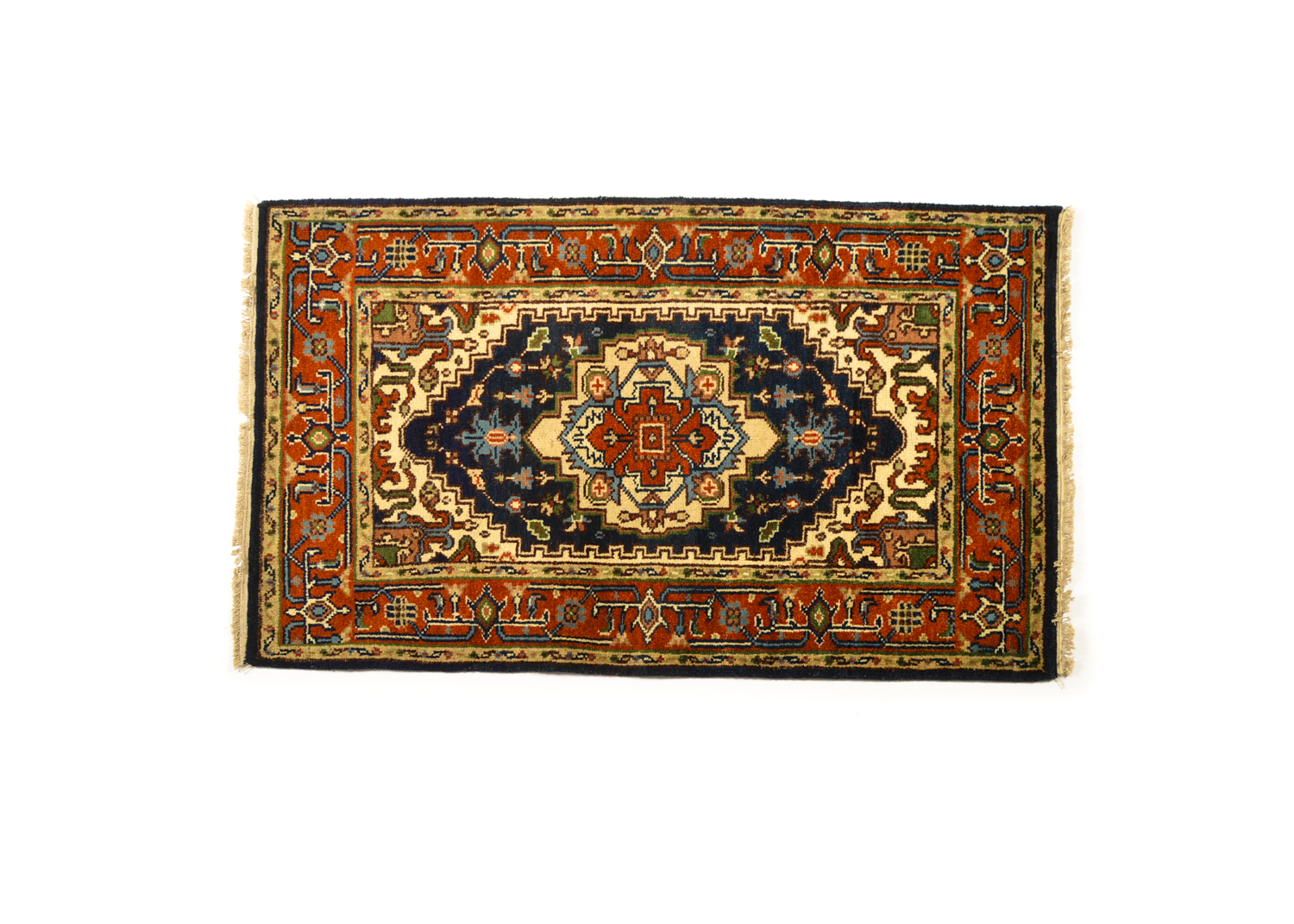 Hand-Knotted Indo-Heriz Area Rug