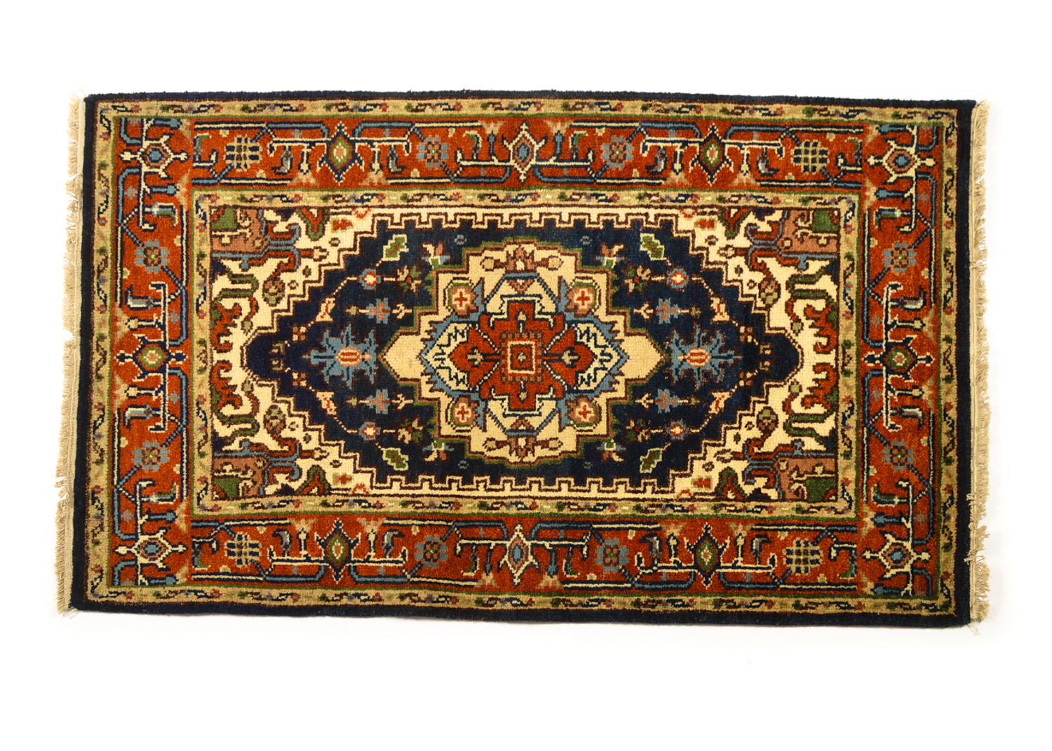 Hand-Knotted Indo-Heriz Area Rug