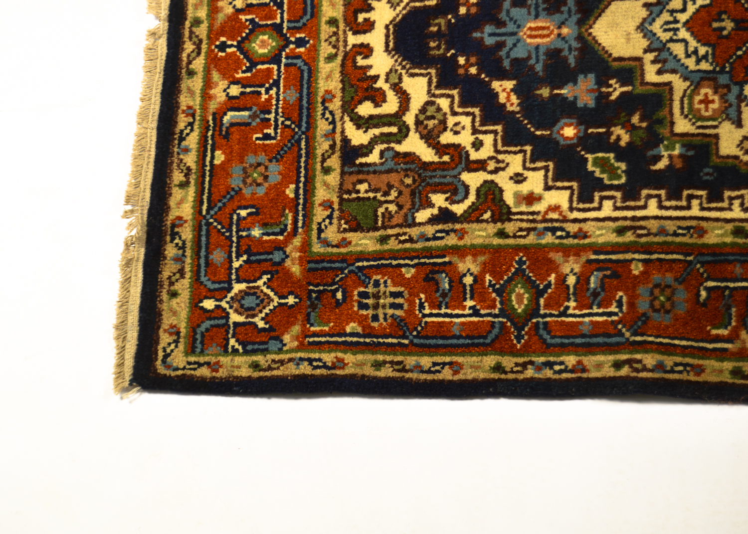 Hand-Knotted Indo-Heriz Area Rug