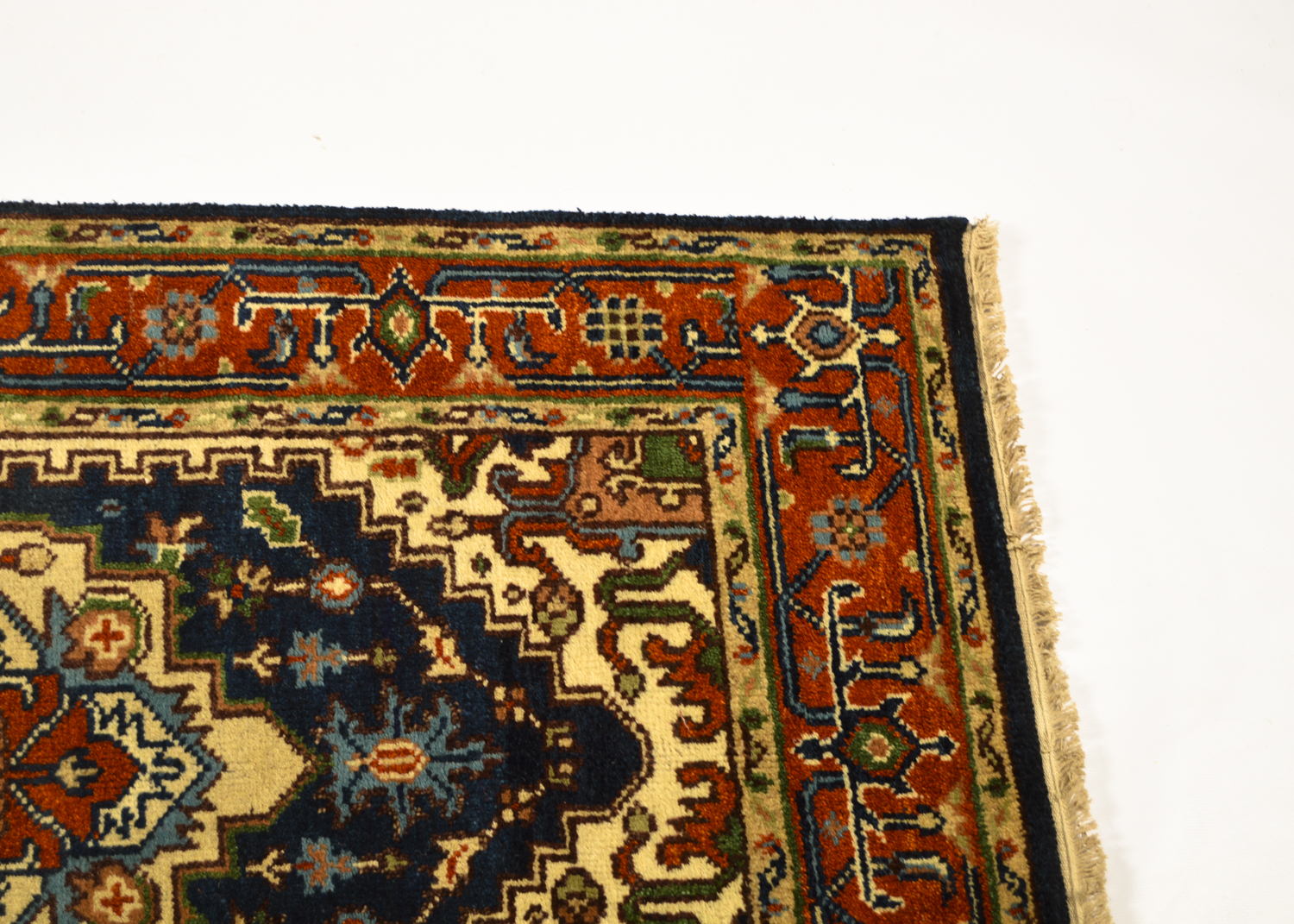 Hand-Knotted Indo-Heriz Area Rug