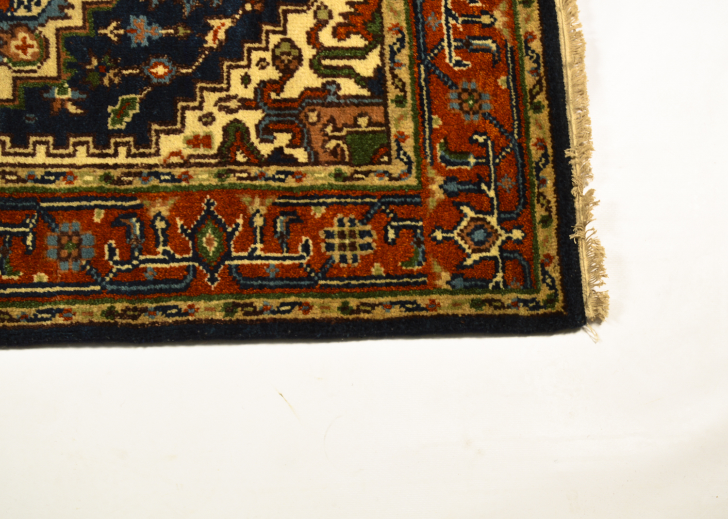 Hand-Knotted Indo-Heriz Area Rug