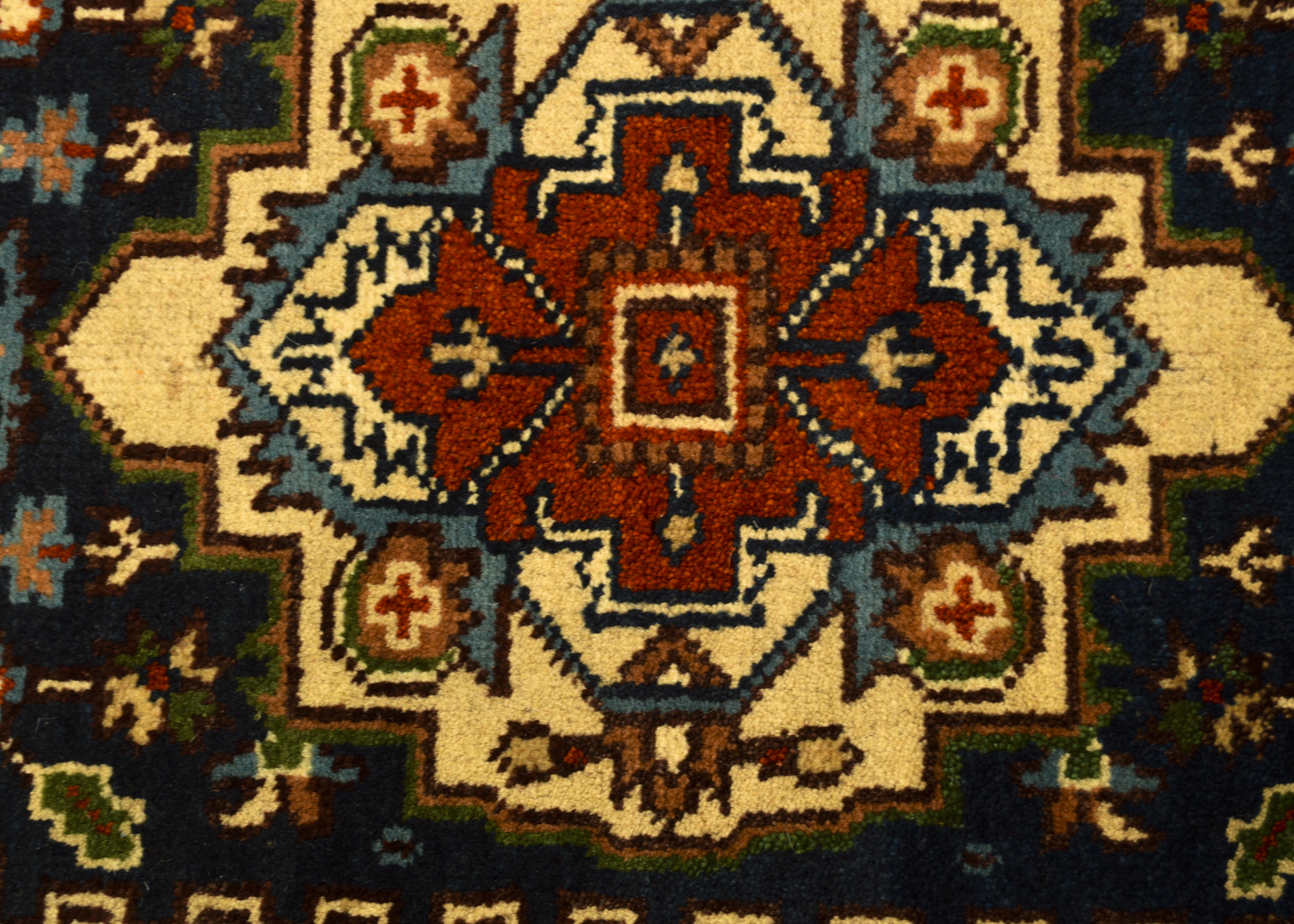Hand-Knotted Indo-Heriz Area Rug