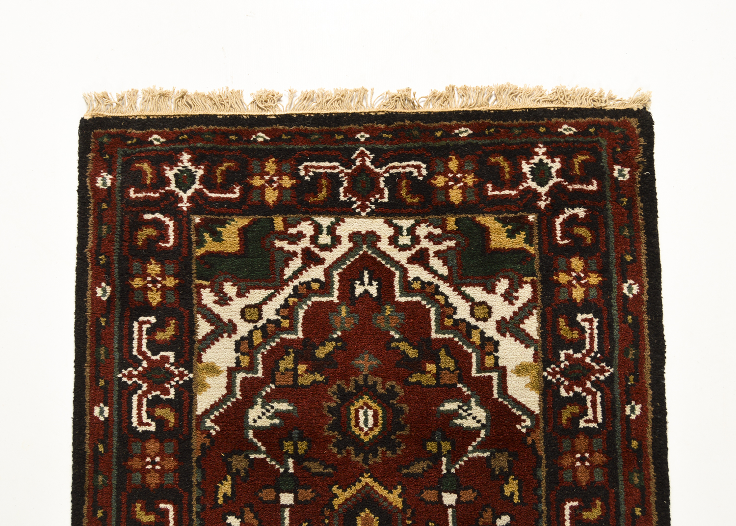 Hand-Knotted Indo-Heriz Carpet Runner