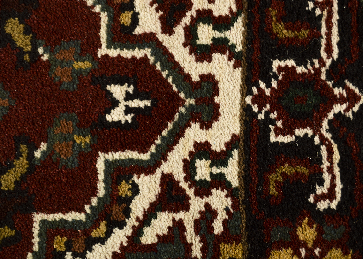 Hand-Knotted Indo-Heriz Carpet Runner