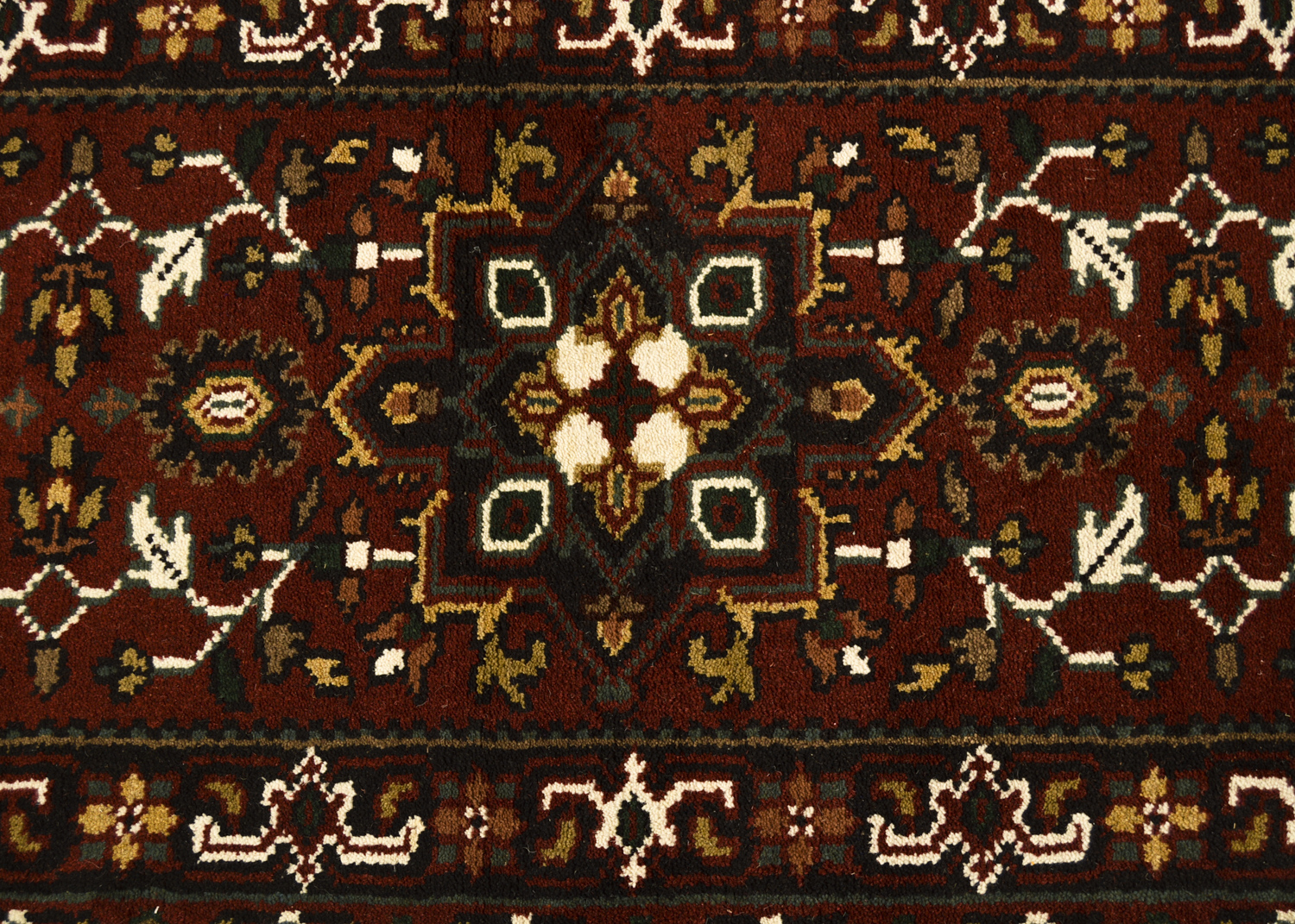Hand-Knotted Indo-Heriz Carpet Runner