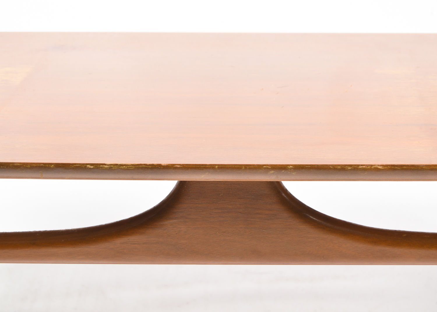 Vintage Mersman Mid Century Modern Walnut Surfboard Style Coffee Table