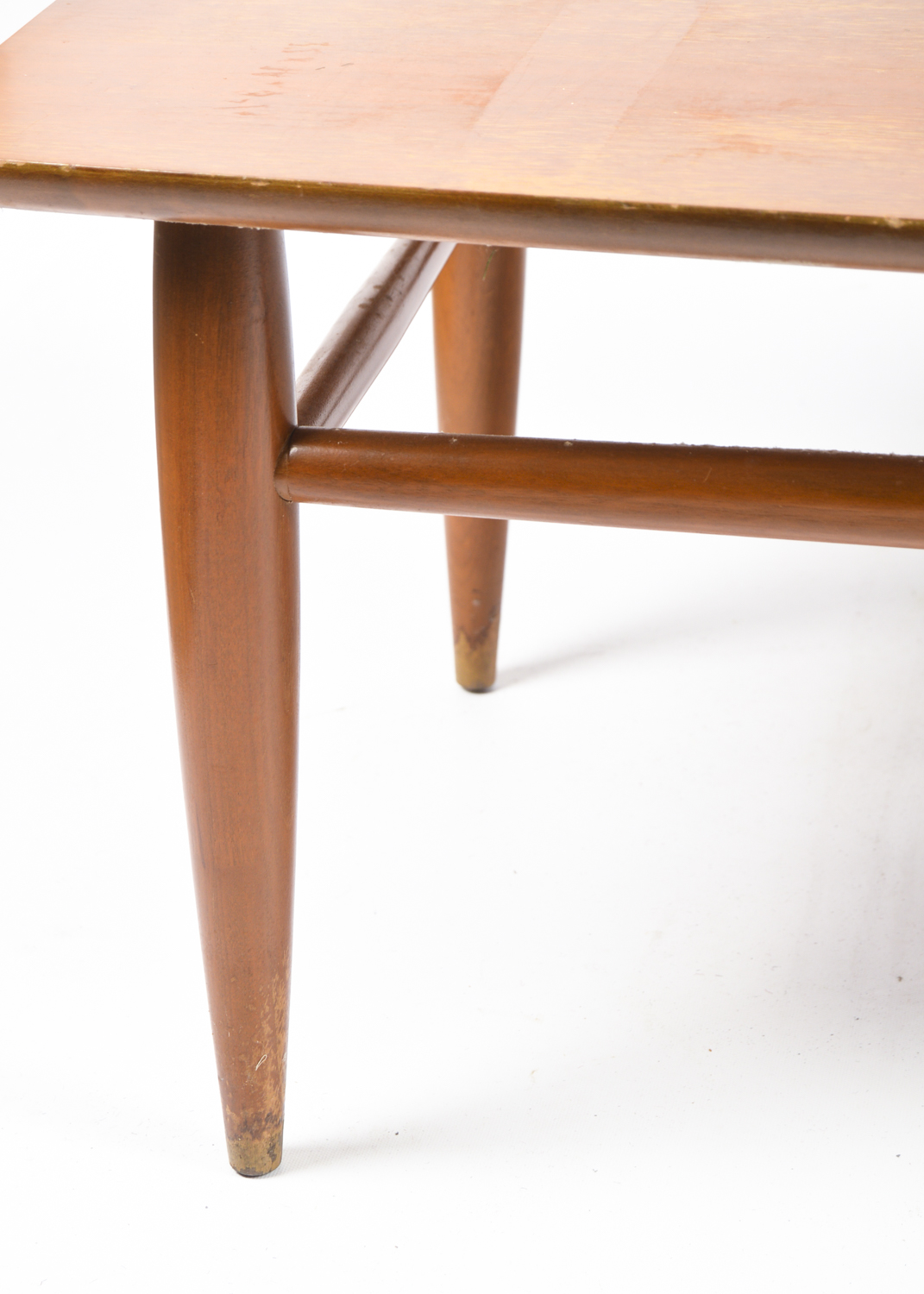 Vintage Mersman Mid Century Modern Walnut Surfboard Style Coffee Table