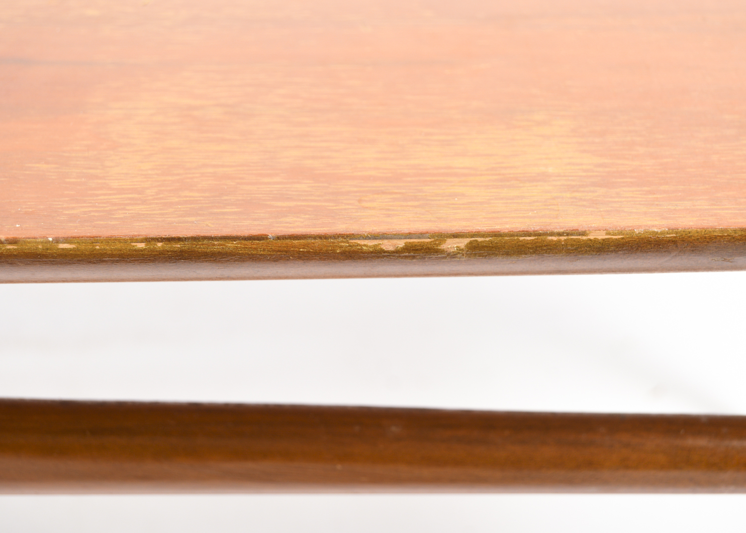 Vintage Mersman Mid Century Modern Walnut Surfboard Style Coffee Table