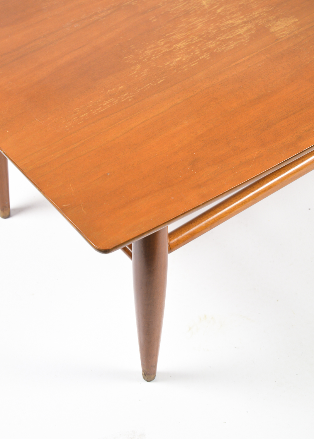 Vintage Mersman Mid Century Modern Walnut Surfboard Style Coffee Table