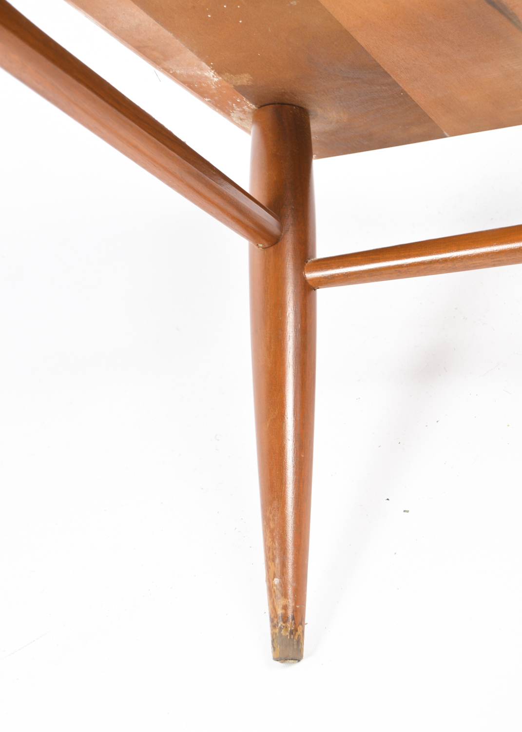 Vintage Mersman Mid Century Modern Walnut Surfboard Style Coffee Table