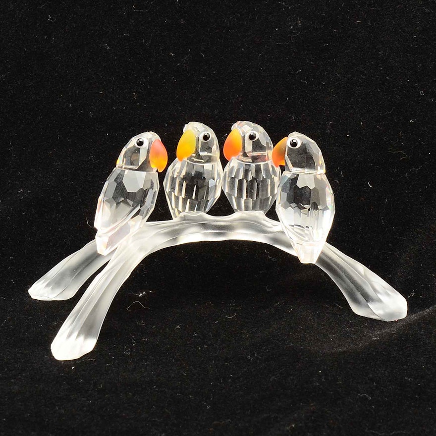 Swarovski Crystal "Baby Lovebirds" Figurine