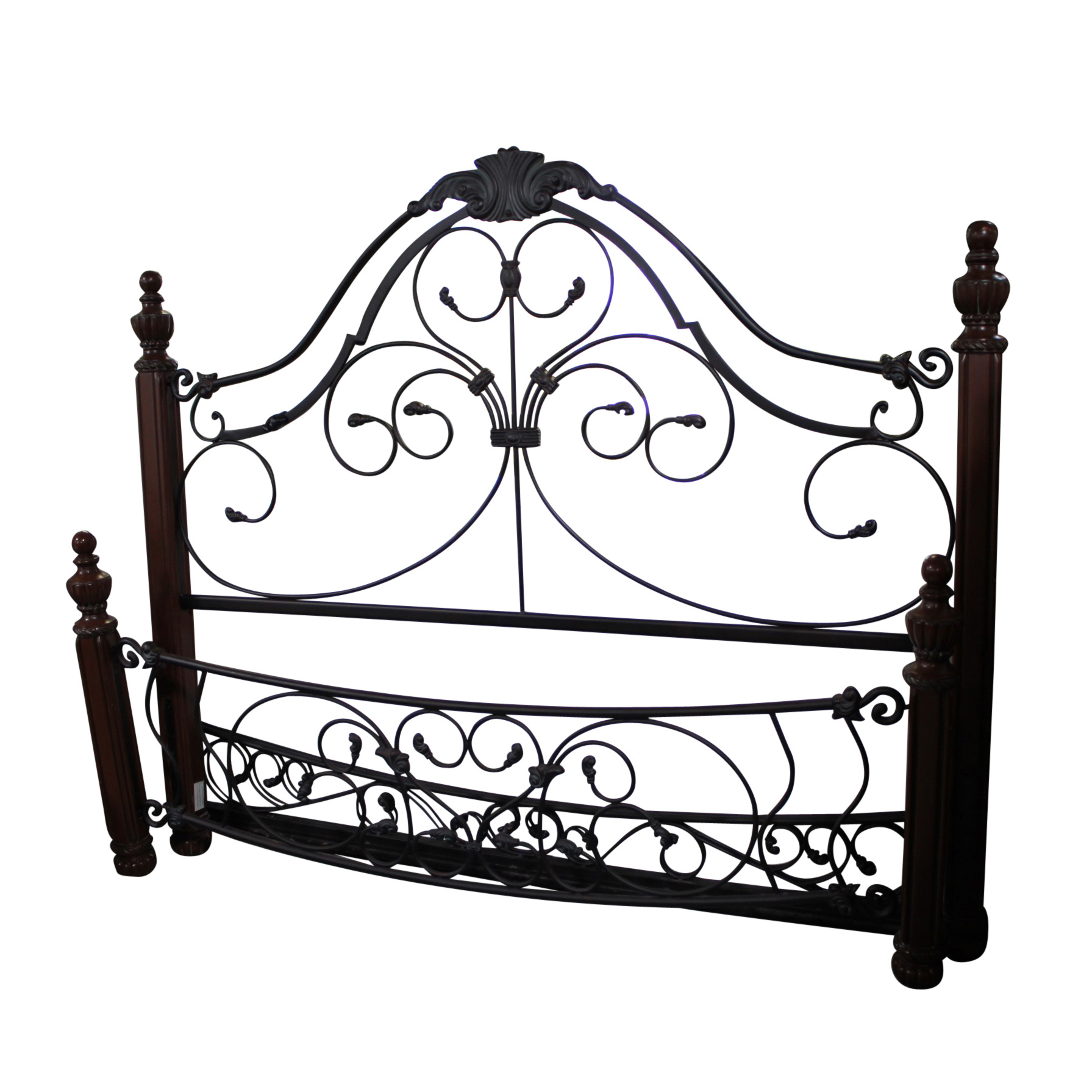 Scrolled Wrought Iron King Size Bed Frame EBTH