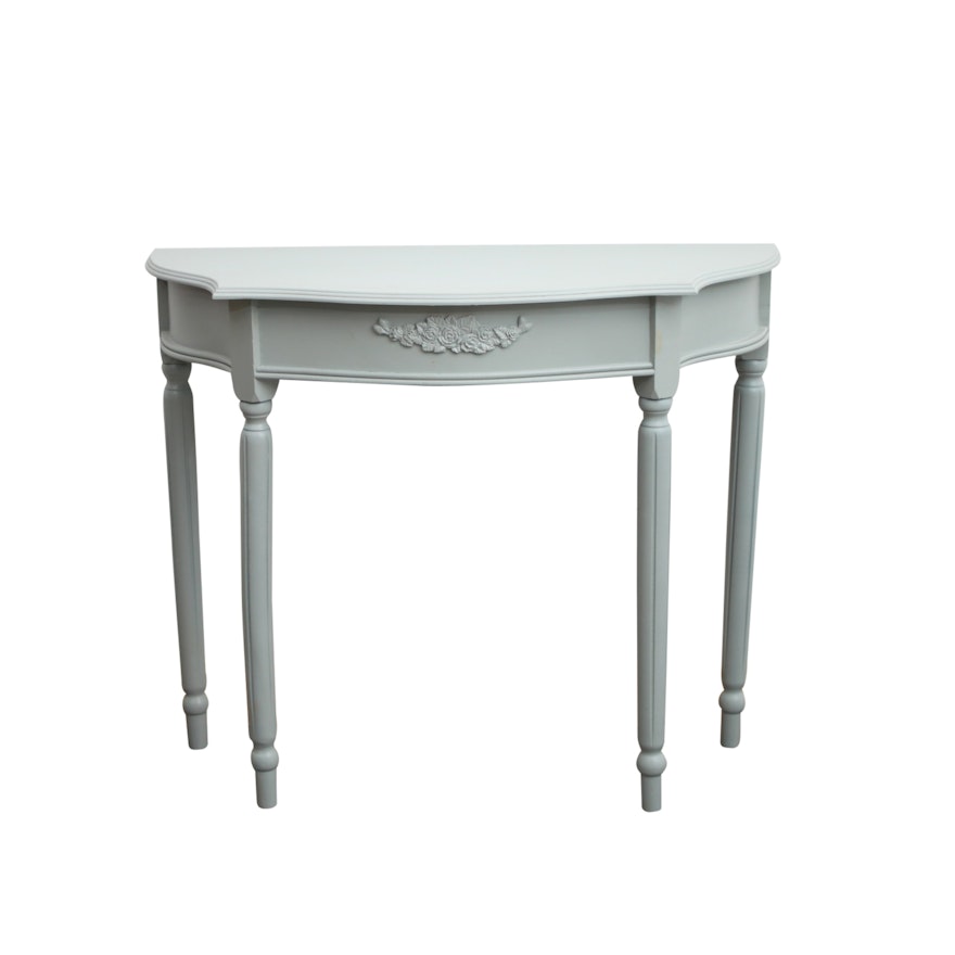 Louis XVI Style Pale Green Console Table