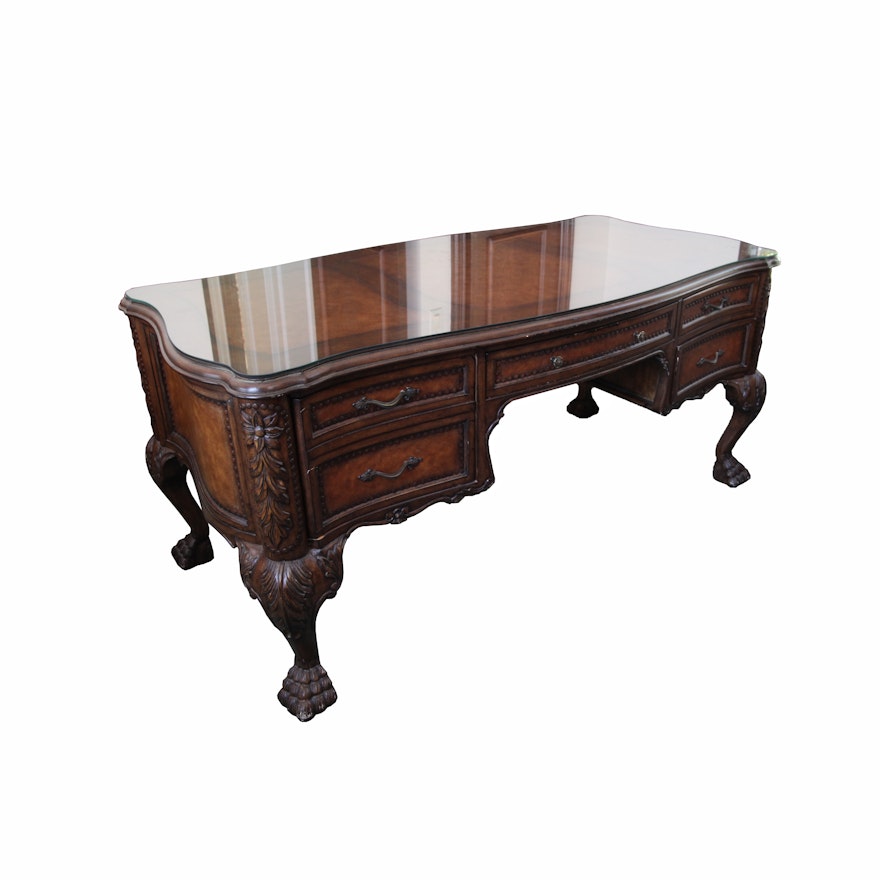 Hooker Furniture Carved Wood Executive's Desk