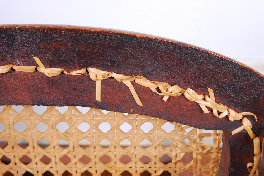 Five Vintage Cane and Rush Seat Chairs