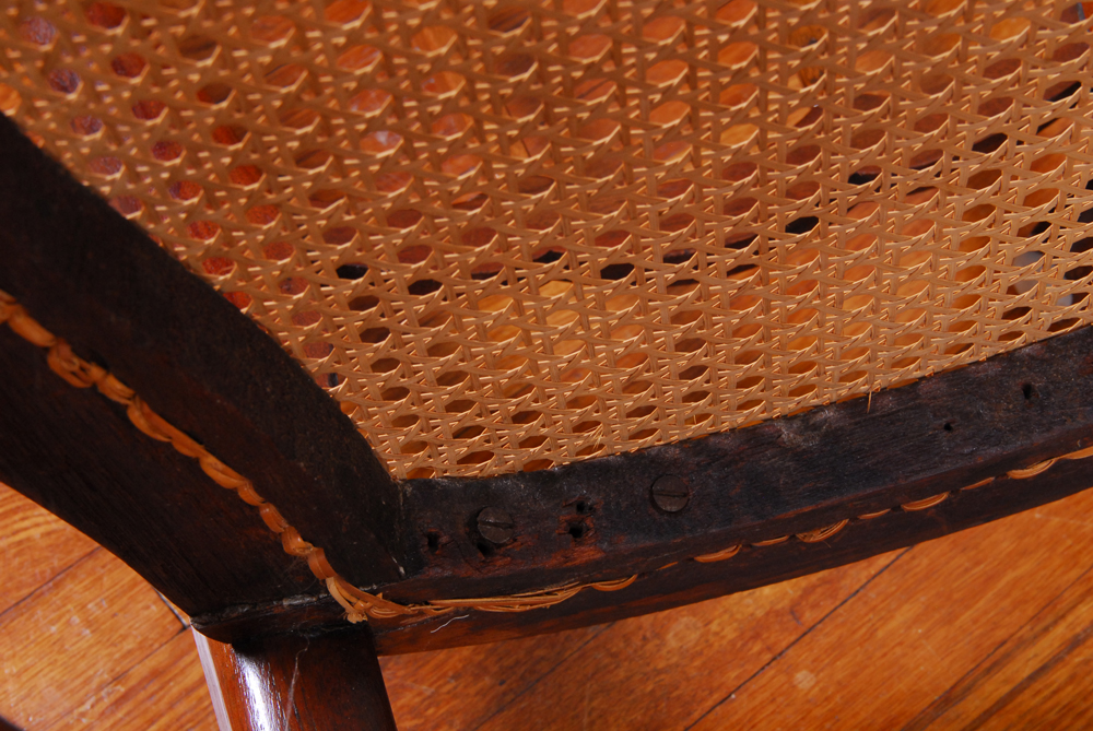 Five Vintage Cane and Rush Seat Chairs