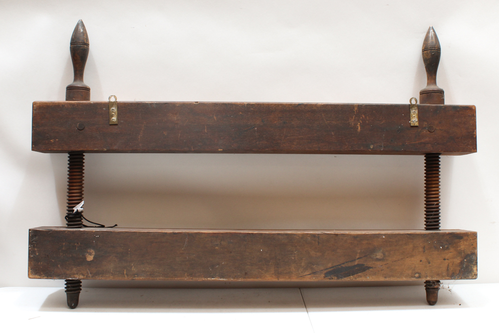 Double Screw Vice With Decorative Metal Finial Style Handles