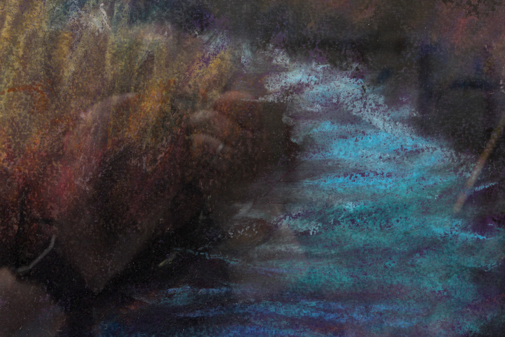 G. Woods Pastel Drawing "Potter's Creek"