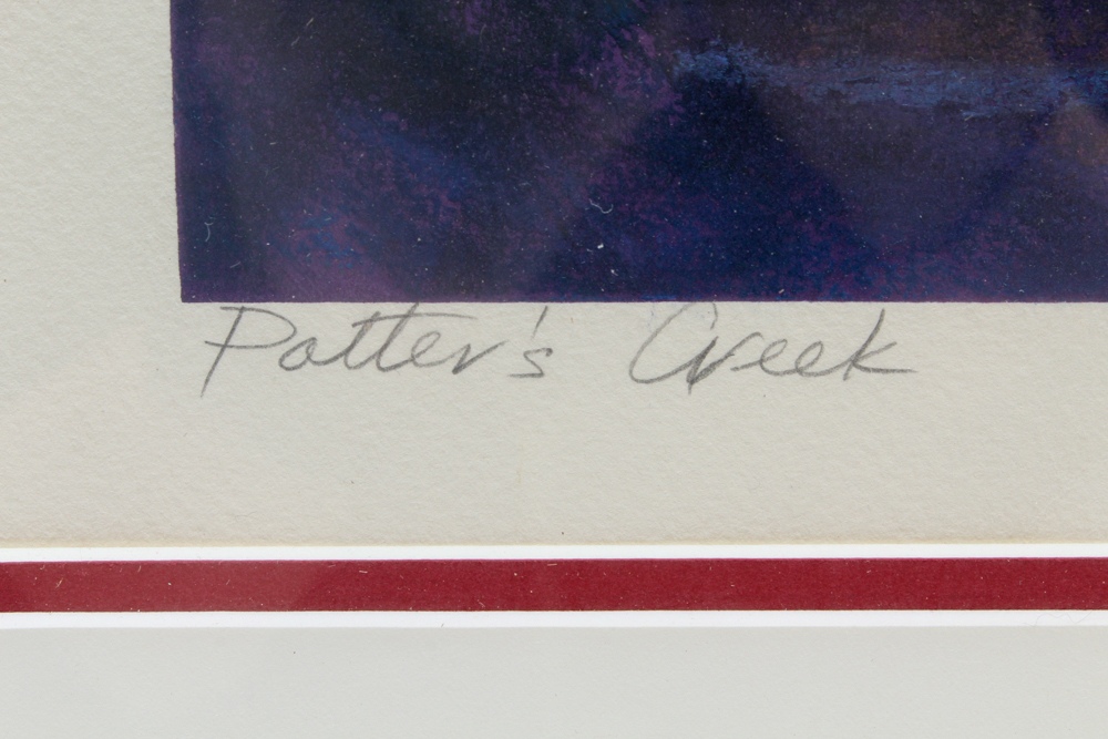 G. Woods Pastel Drawing "Potter's Creek"