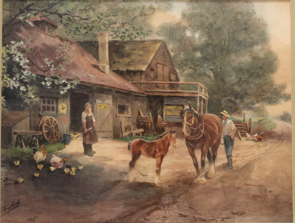 Frank F. English Watercolor Painting