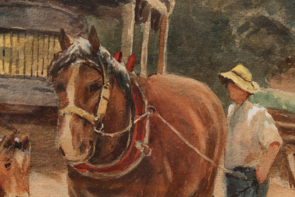 Frank F. English Watercolor Painting