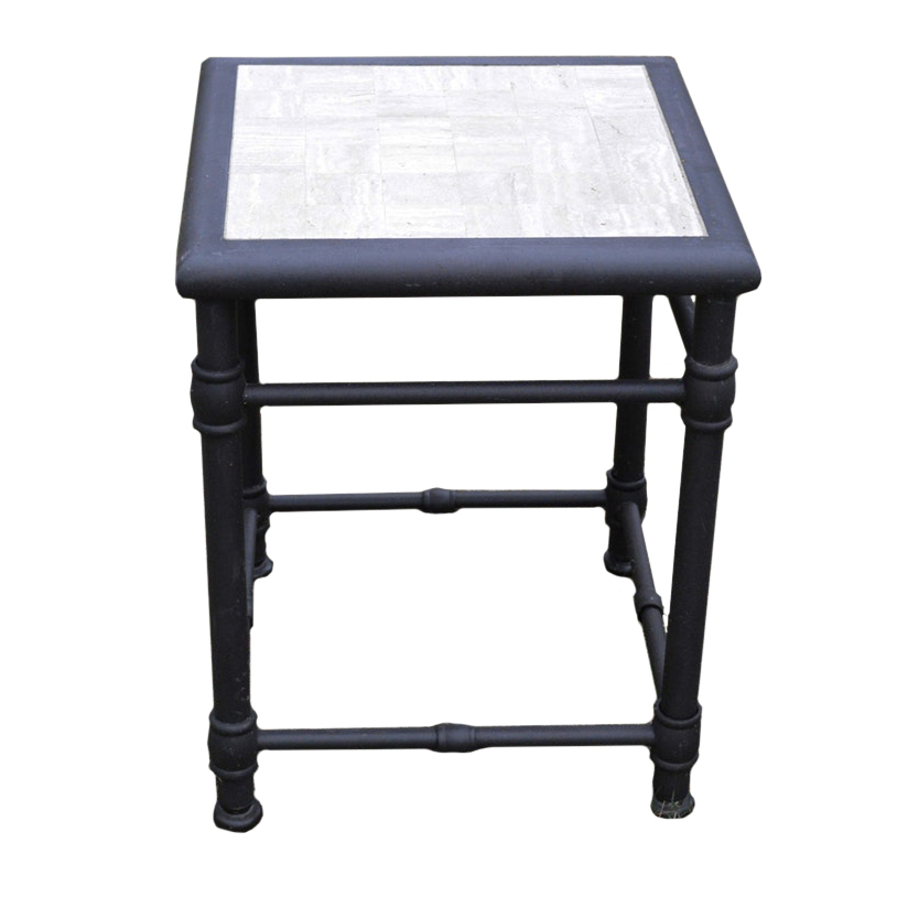 Metal Patio Armchairs with Side Table