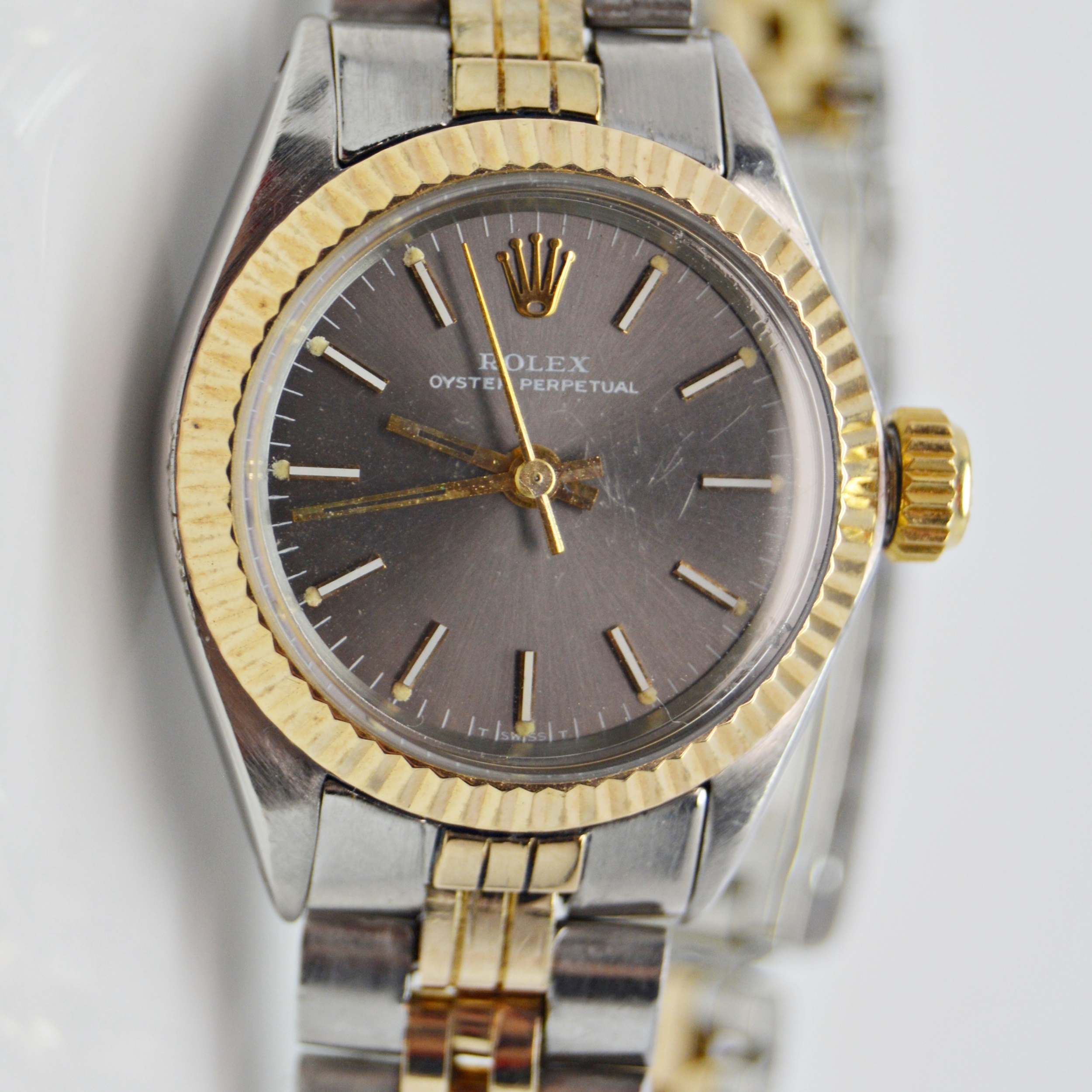 Rolex 14K Yellow Gold and Stainless Steel Oyster Perpetual Watch
