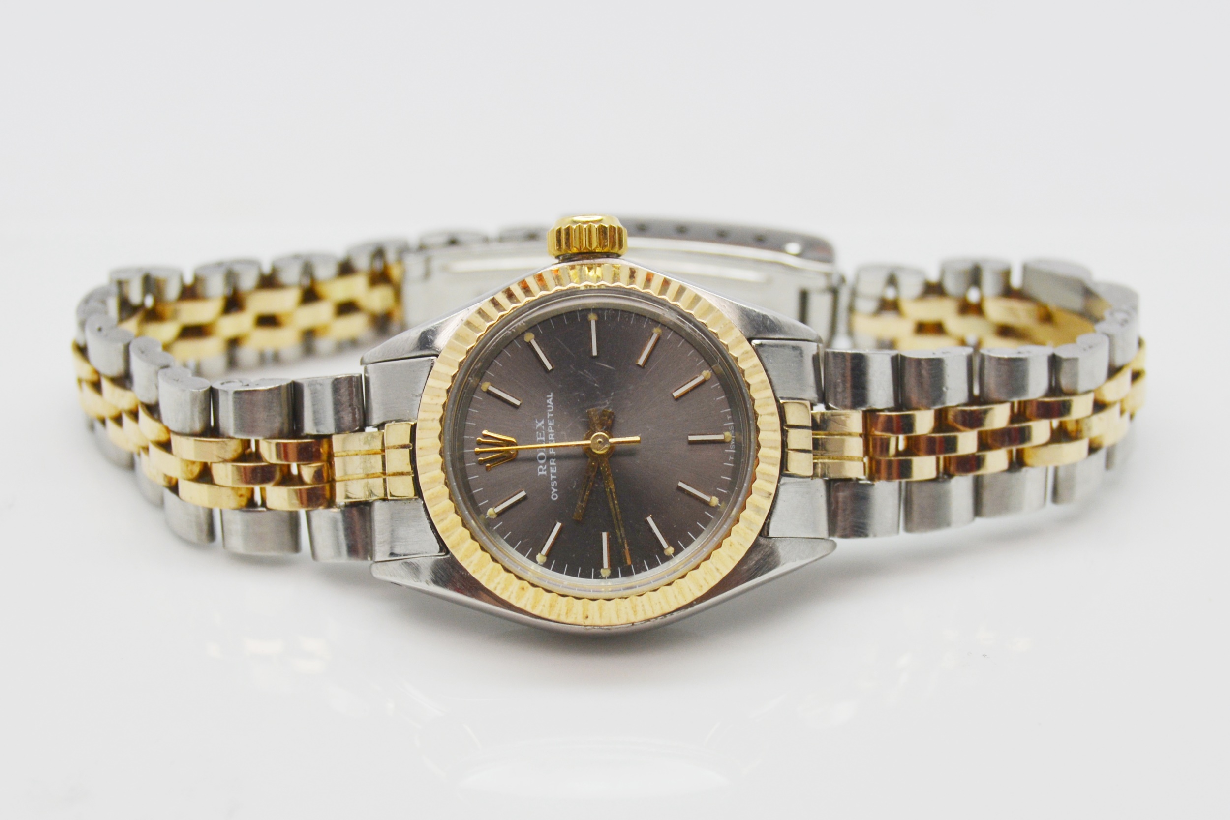 Rolex 14K Yellow Gold and Stainless Steel Oyster Perpetual Watch
