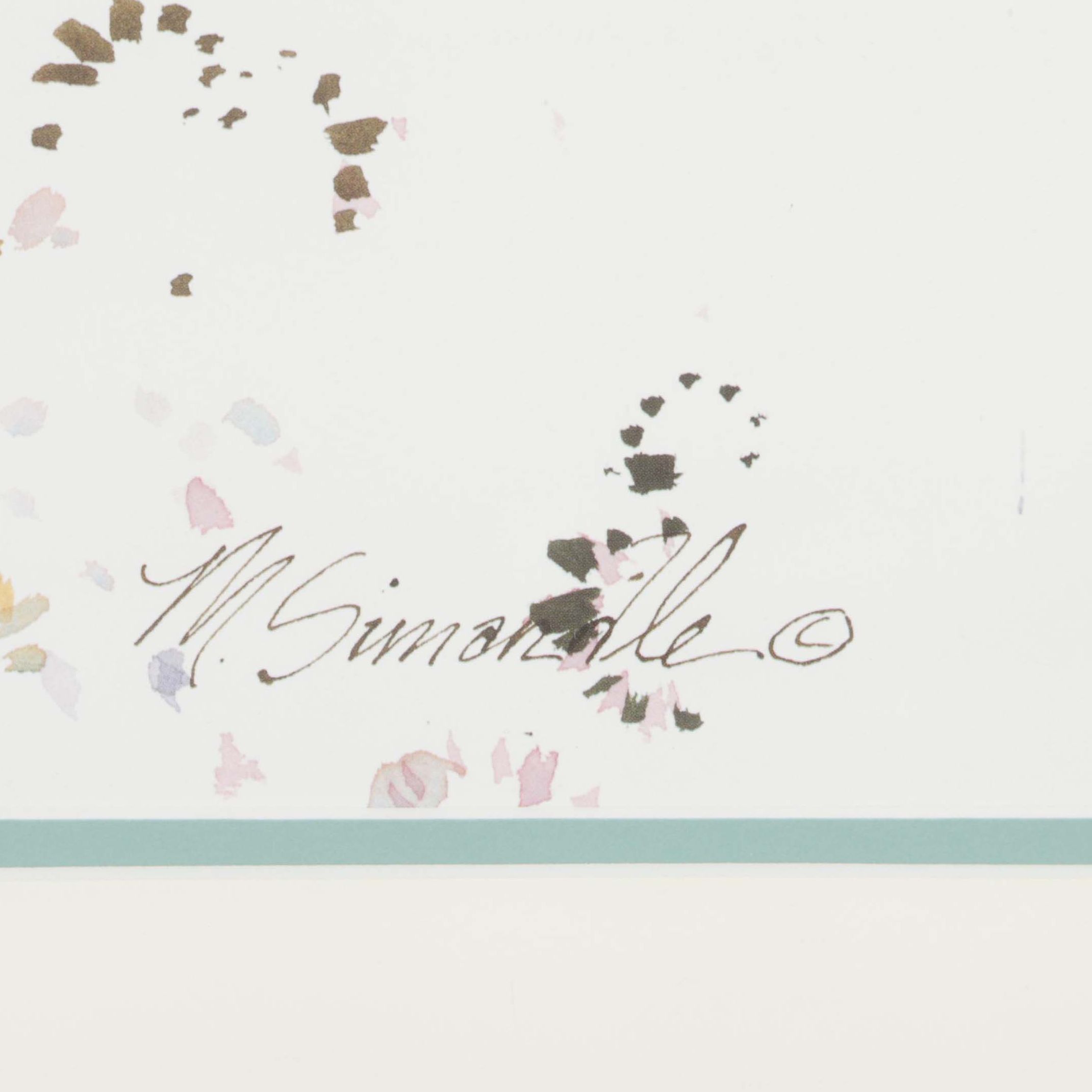 Offset Lithographic Reproduction Print After Marilyn Simandle