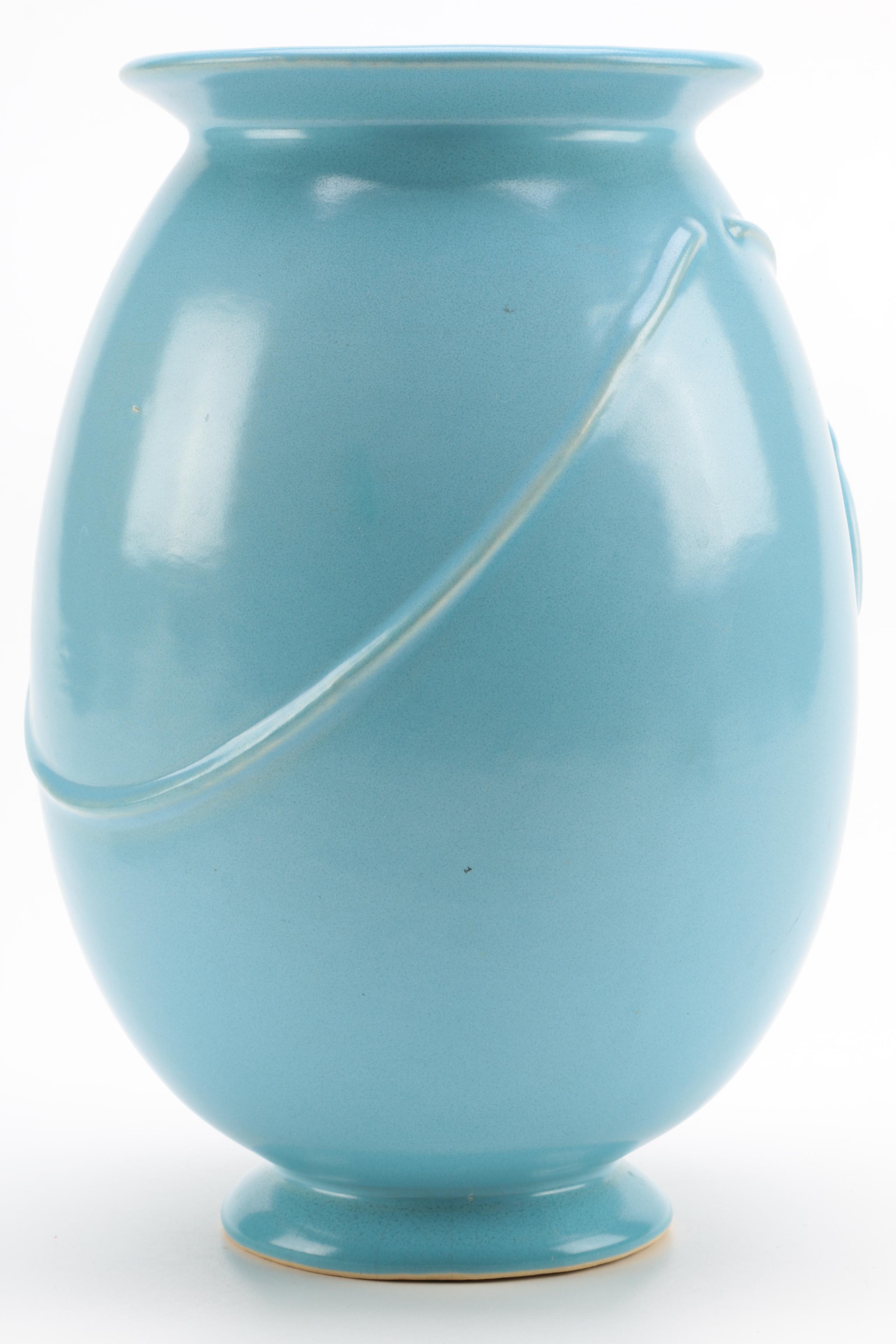 Weller Pottery Blue Vase