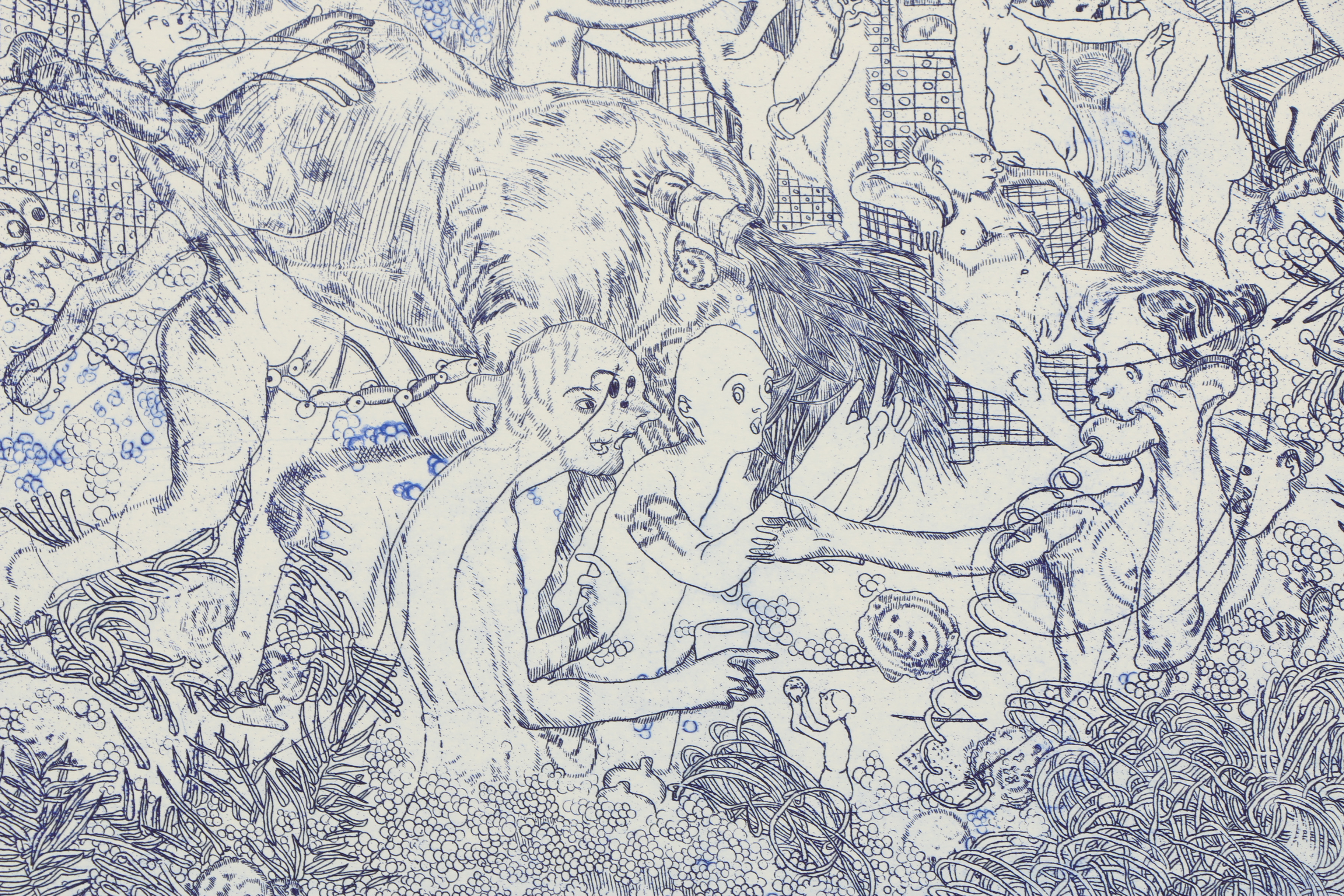 Dasha Shishkin Etching "Mouth Is The Heart of The Face"