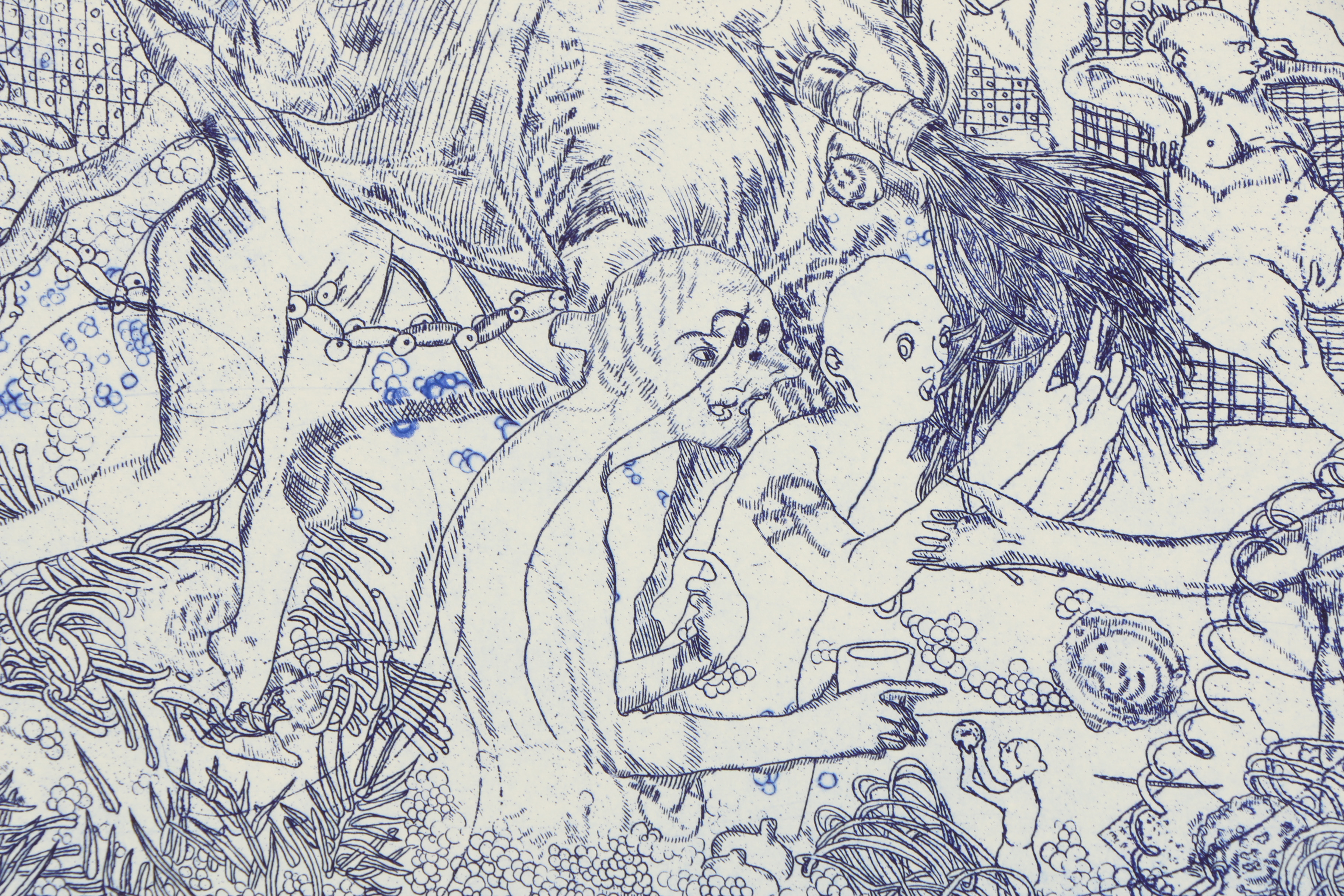 Dasha Shishkin Etching "Mouth Is The Heart of The Face"