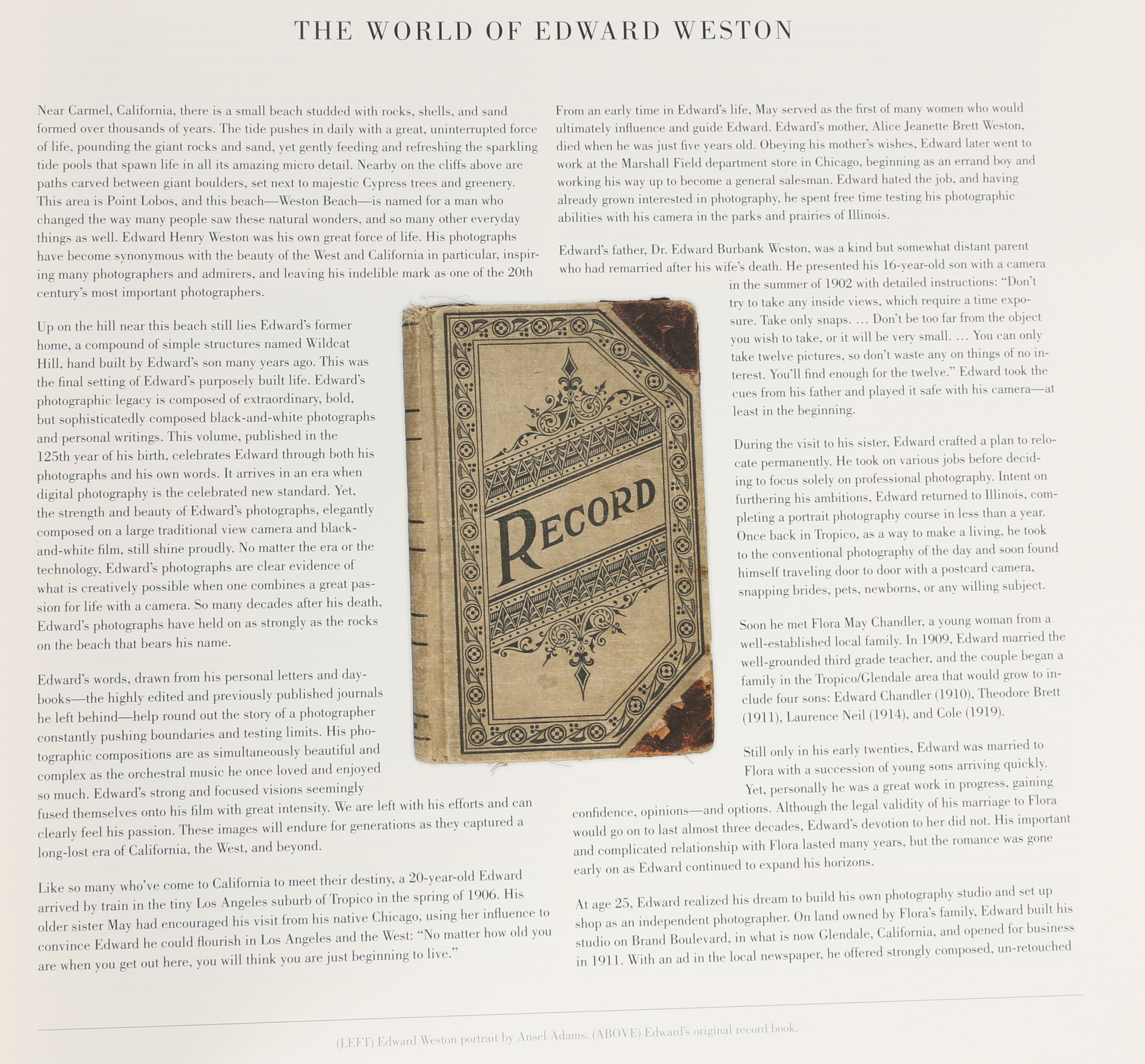 Edward Weston Book "One Hundred Twenty-Five Photographs"