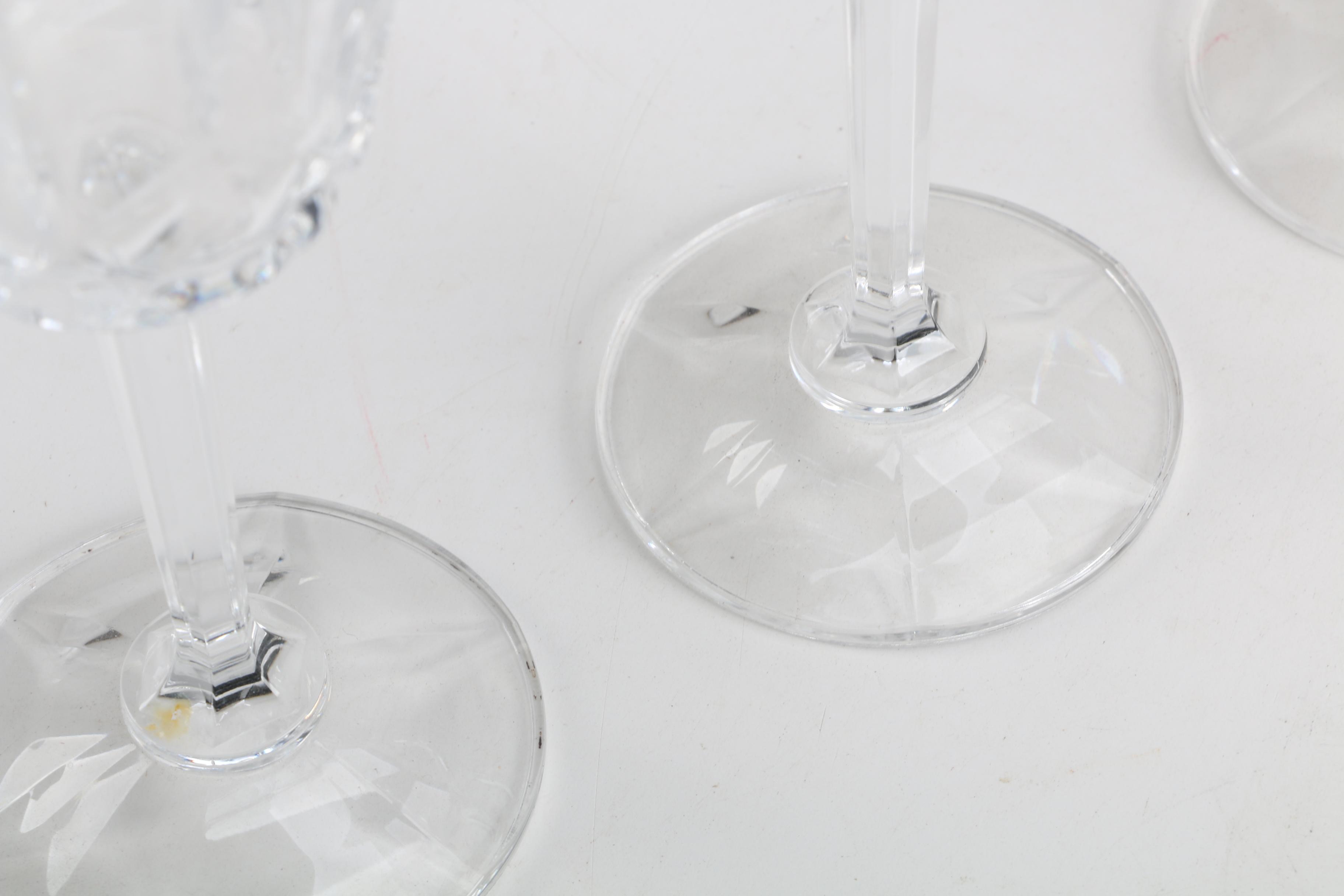 St. George Crystal Wine Glasses with Glass Decanter